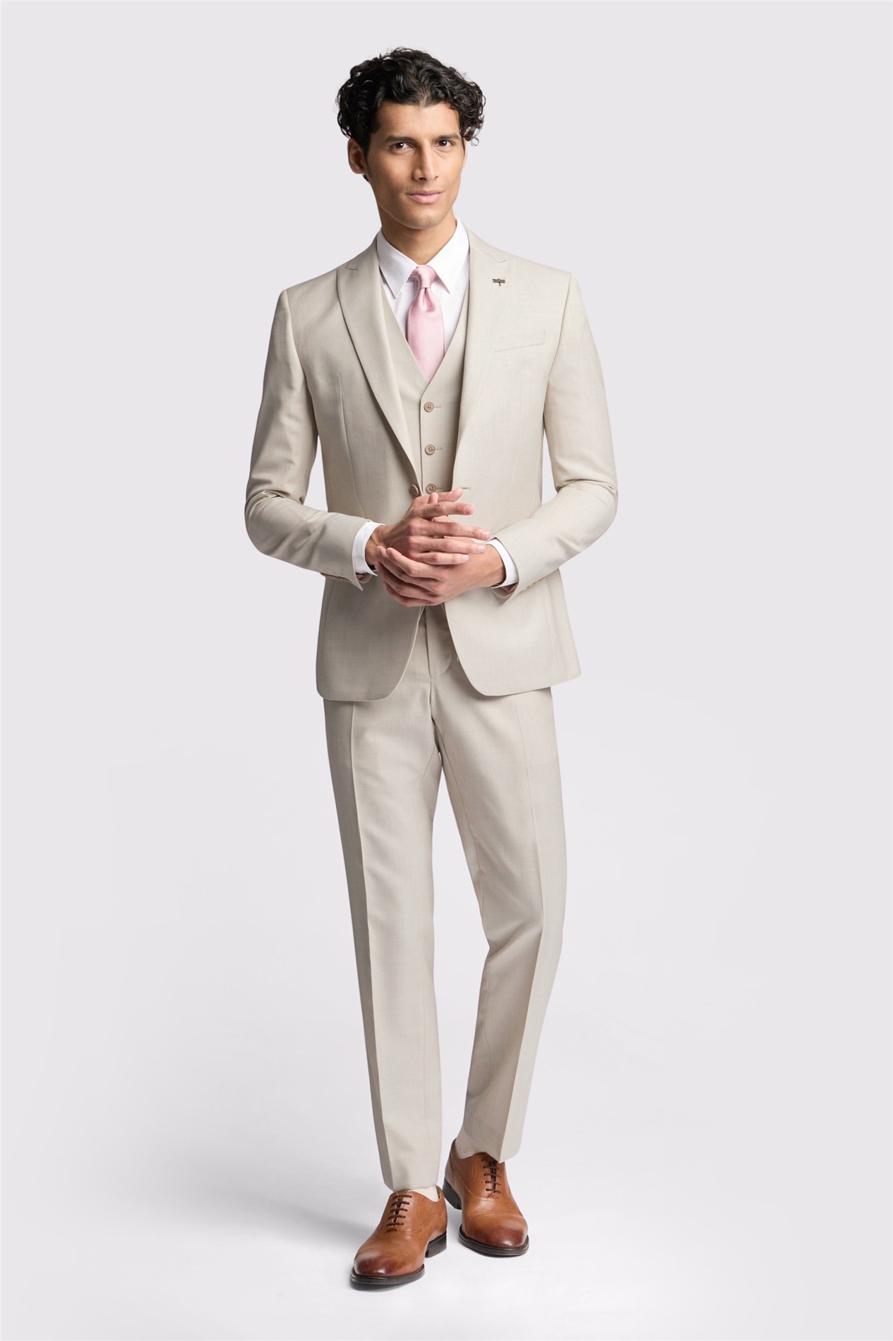 Ted Baker Slim Fit Turner Stone Sharkskin Jacket