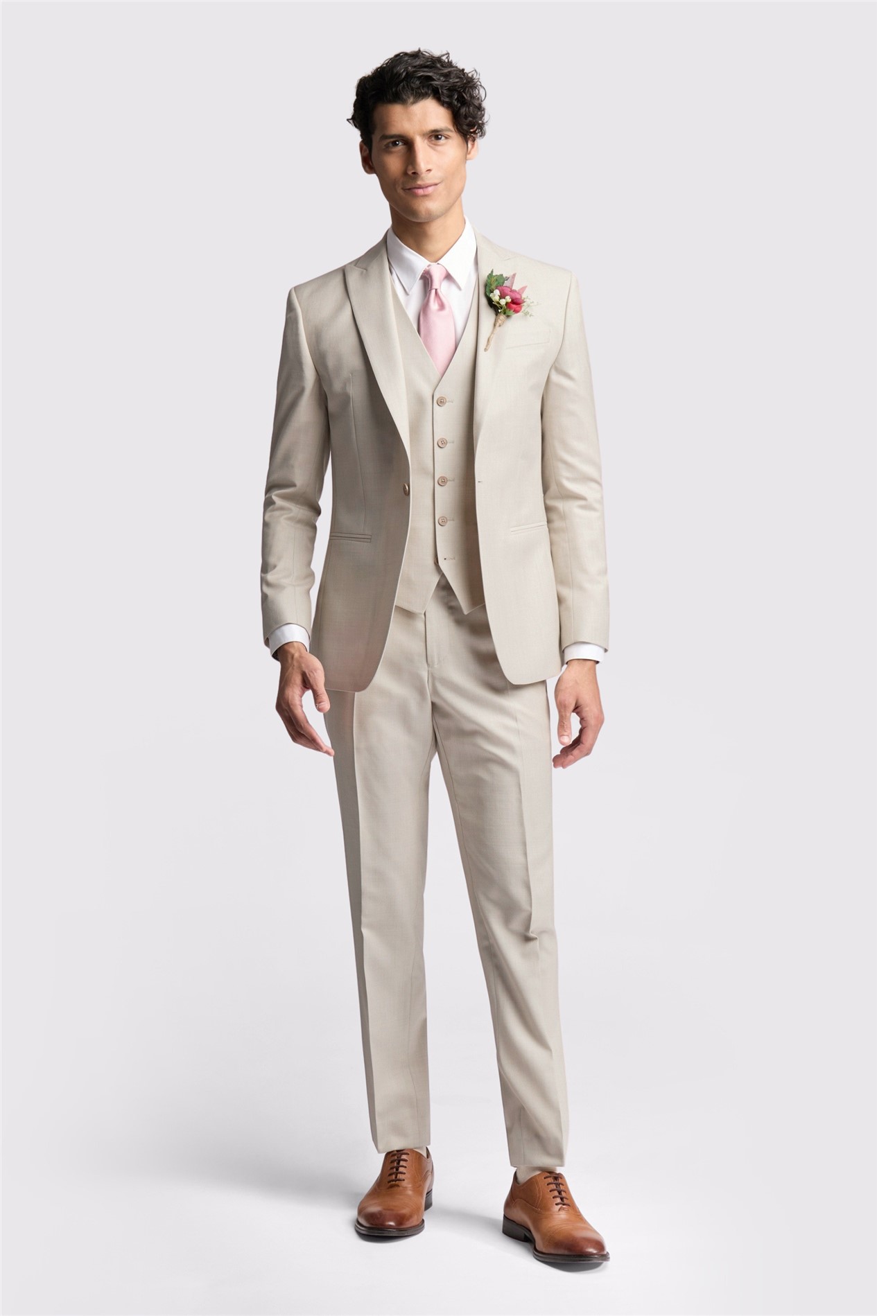 Ted Baker Slim Fit Turner Stone Sharkskin Jacket