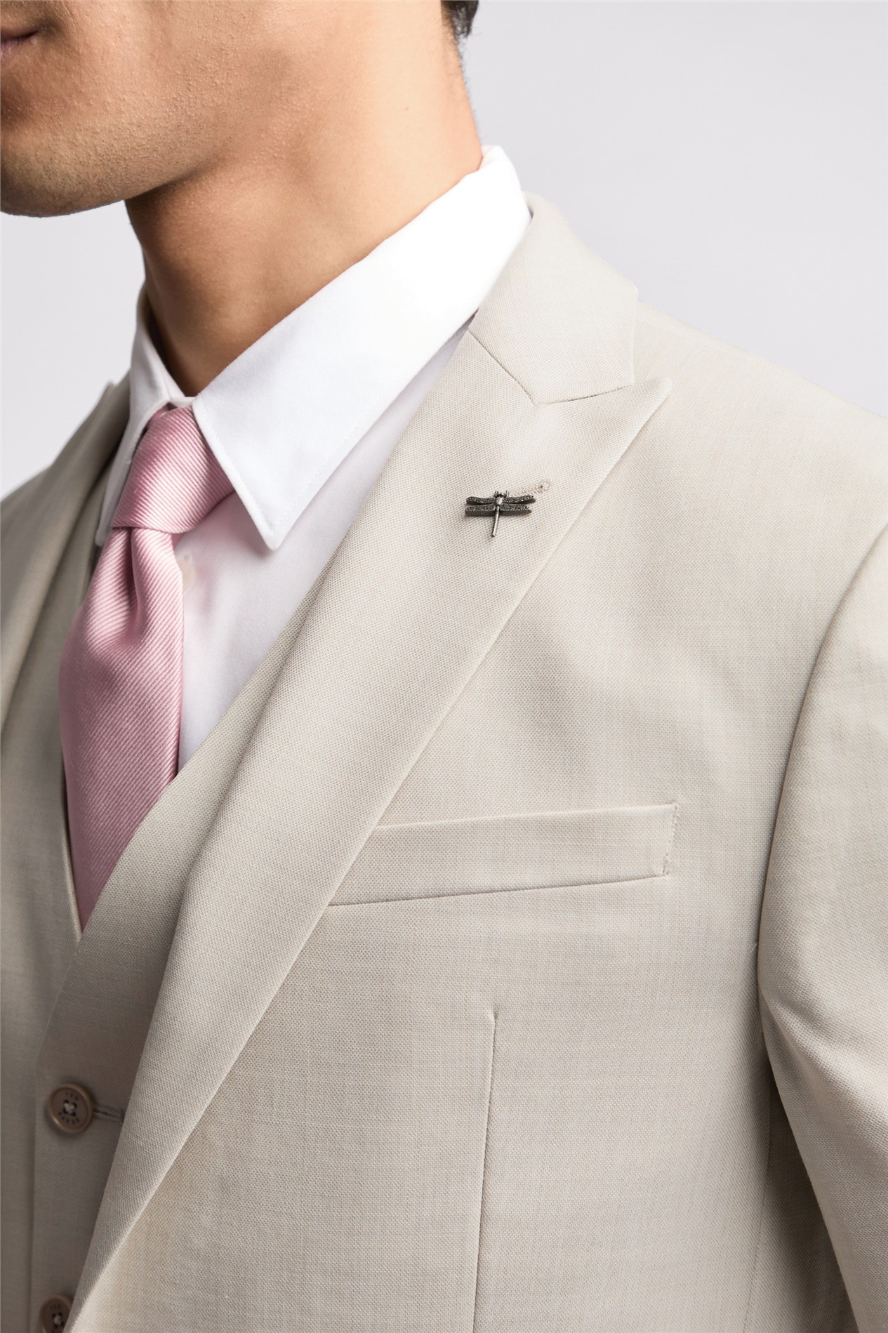 Ted Baker Slim Fit Turner Stone Sharkskin Jacket