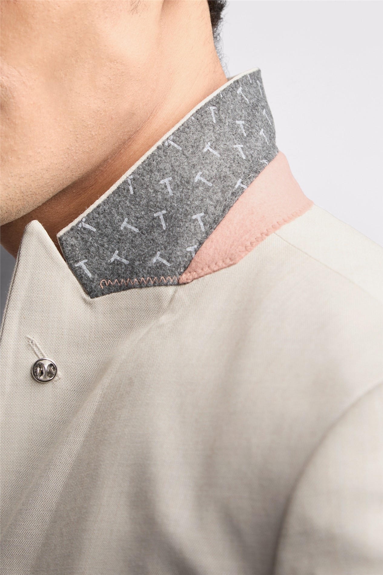 Ted Baker Slim Fit Turner Stone Sharkskin Jacket