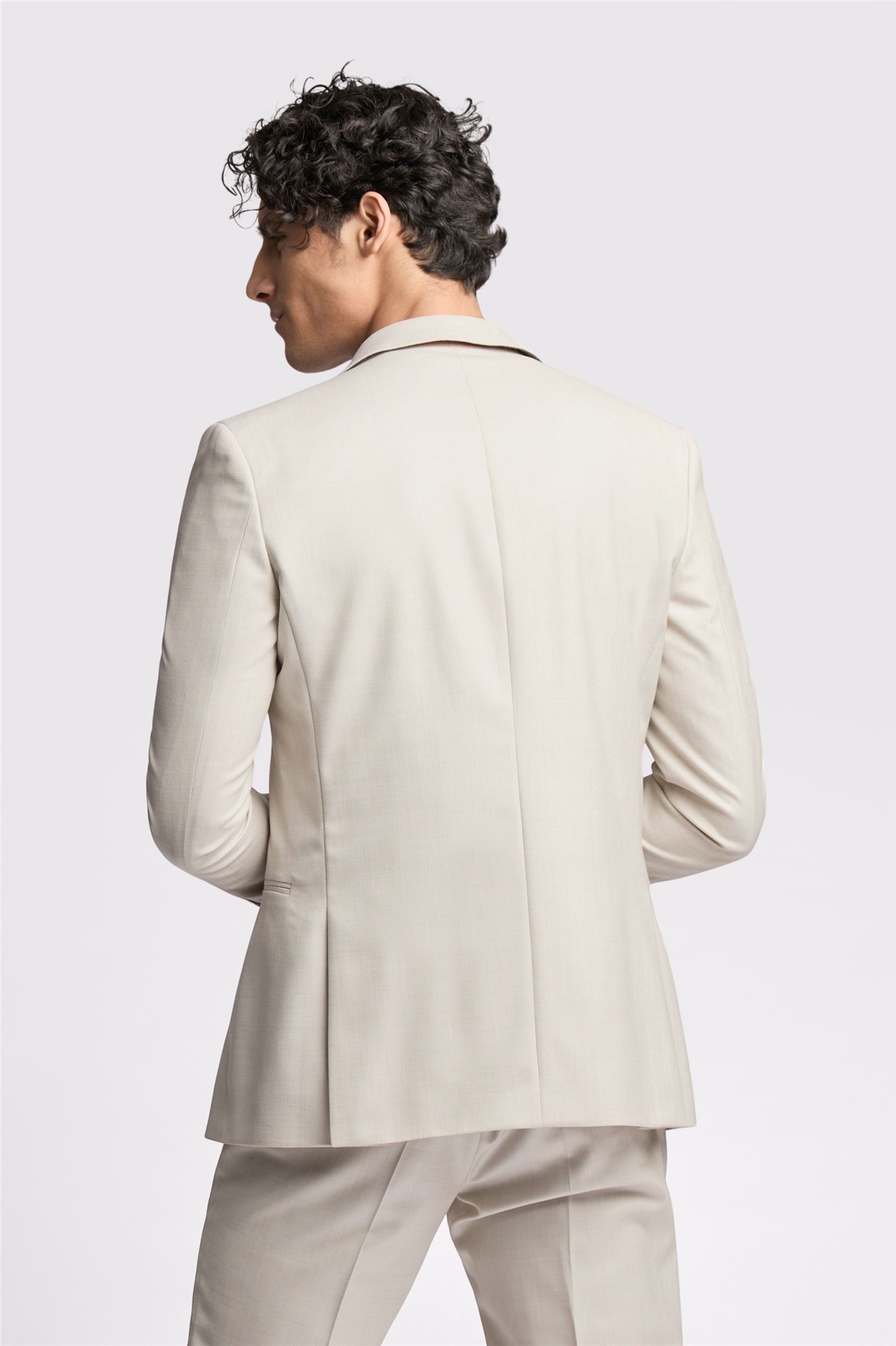 Ted Baker Slim Fit Turner Stone Sharkskin Jacket