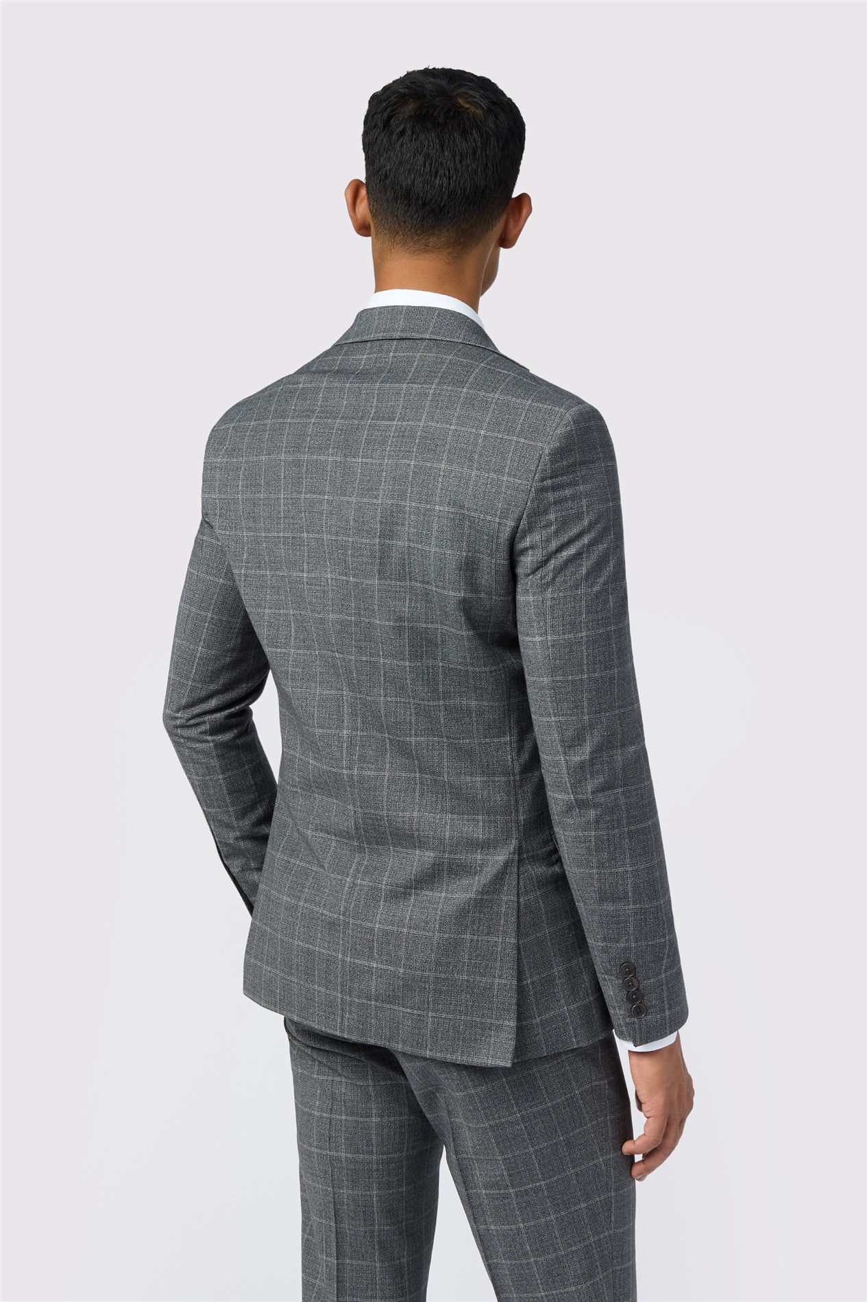 Ted Baker Slim Fit Charcoal Texture Check Jacket