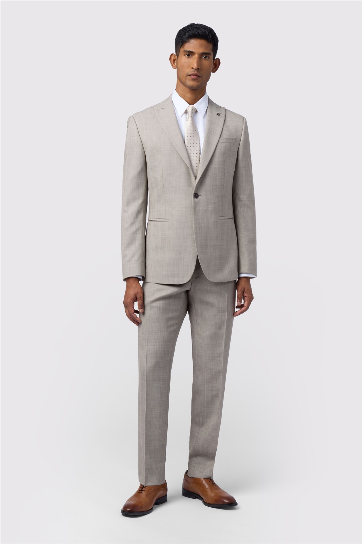 Ted baker Slim Fit Performance Donne Taupe Check Jacket