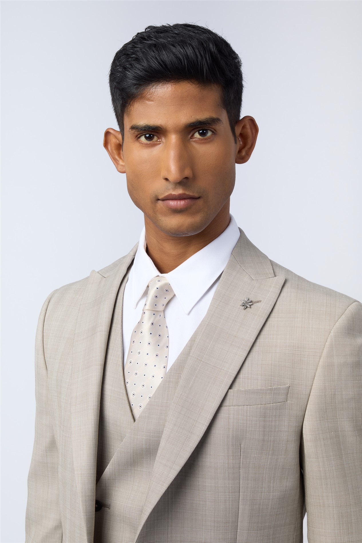 Ted baker Slim Fit Performance Donne Taupe Check Jacket