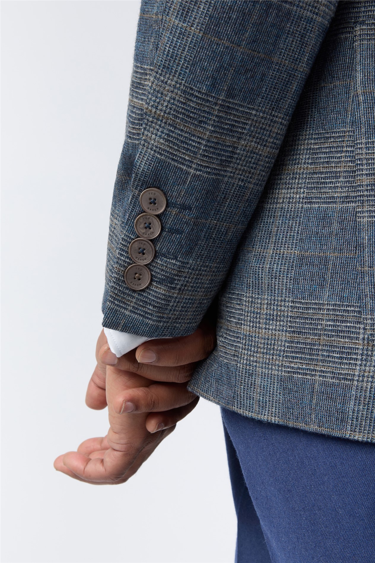 Ted Baker Slim Fit Galvin Blue Check Blazer