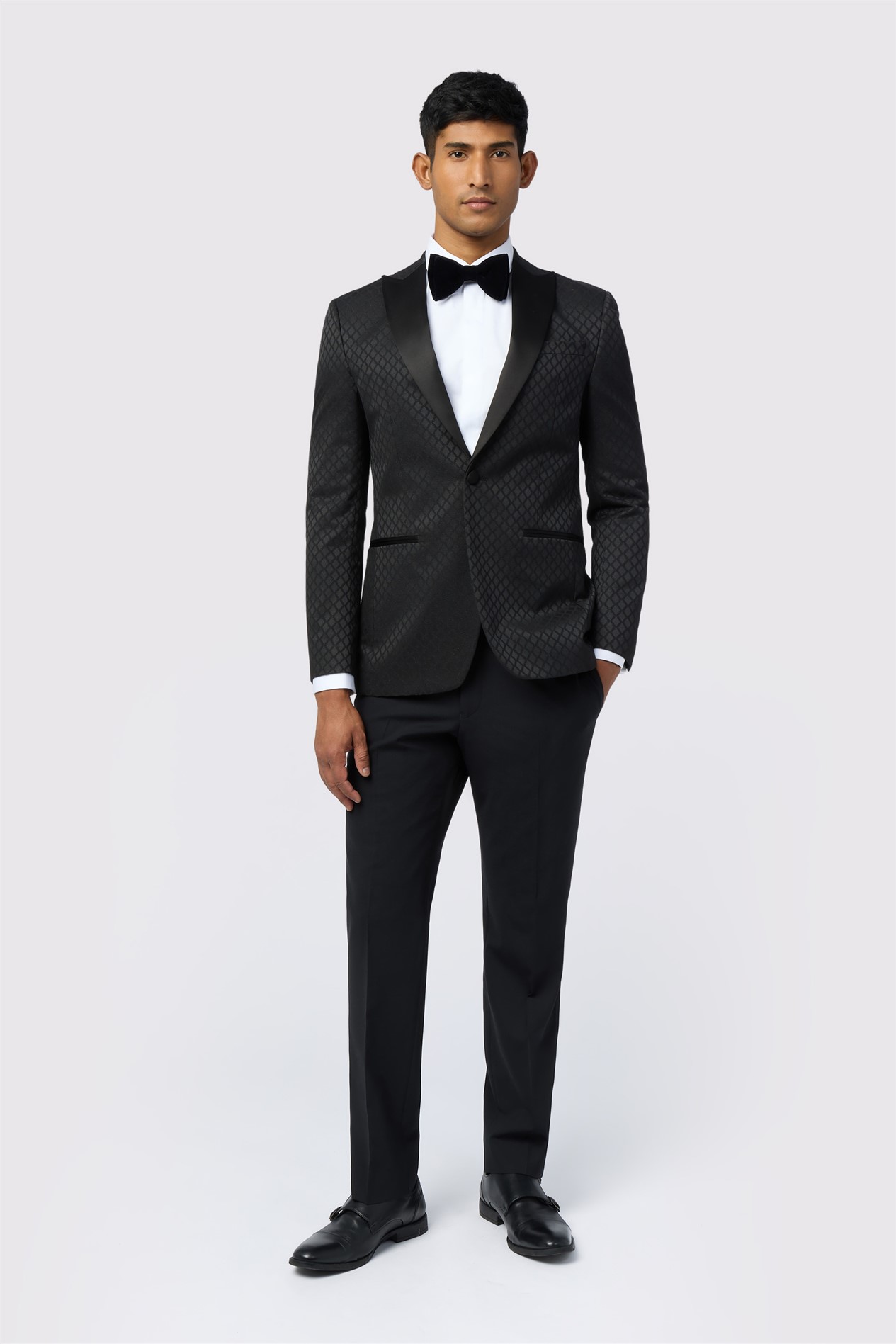 Ted Baker Slim Fit Sabine Black Diamond Jacquard Jacket