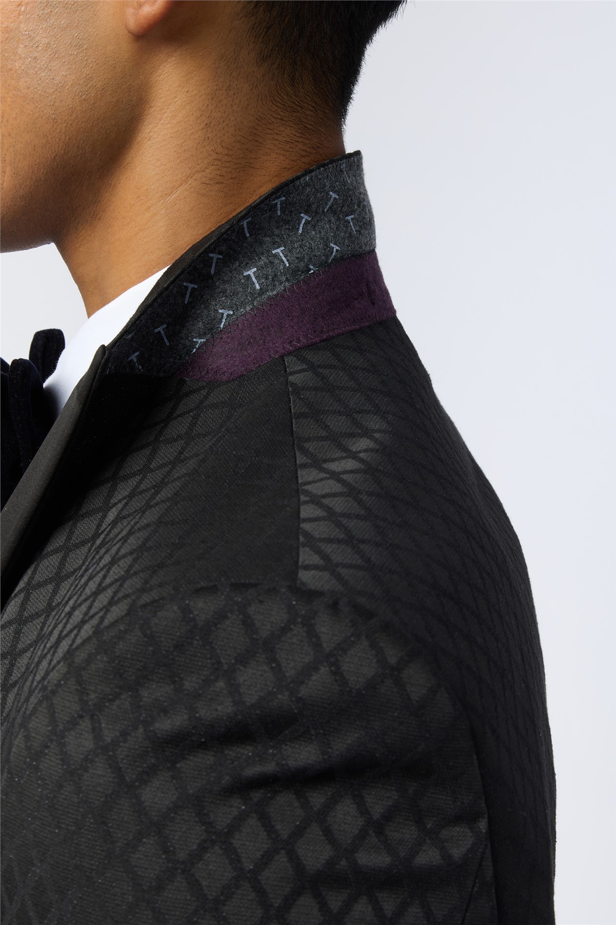 Ted Baker Slim Fit Sabine Black Diamond Jacquard Jacket