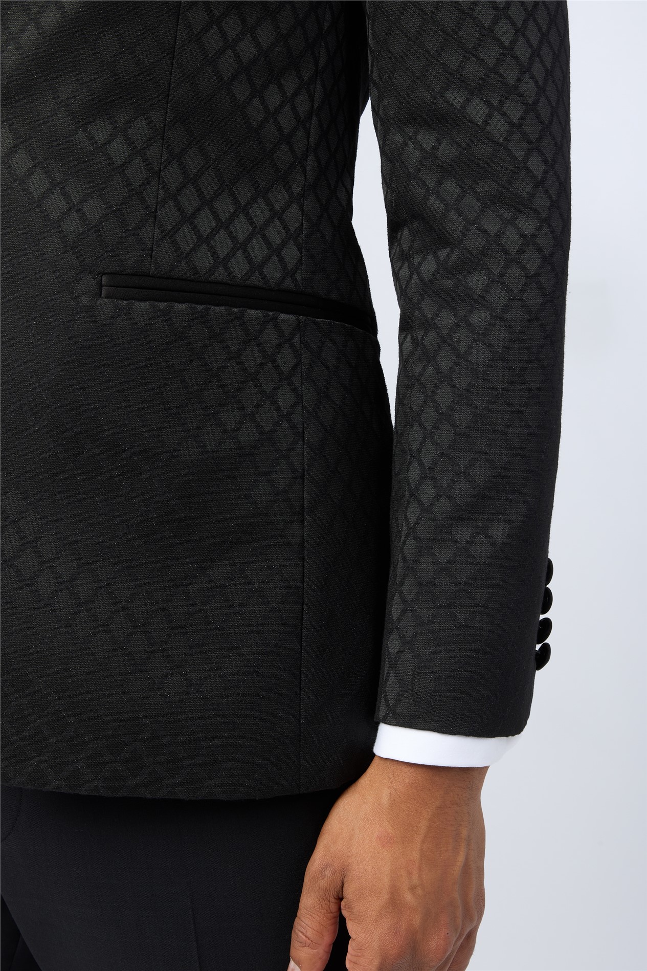 Ted Baker Slim Fit Sabine Black Diamond Jacquard Jacket