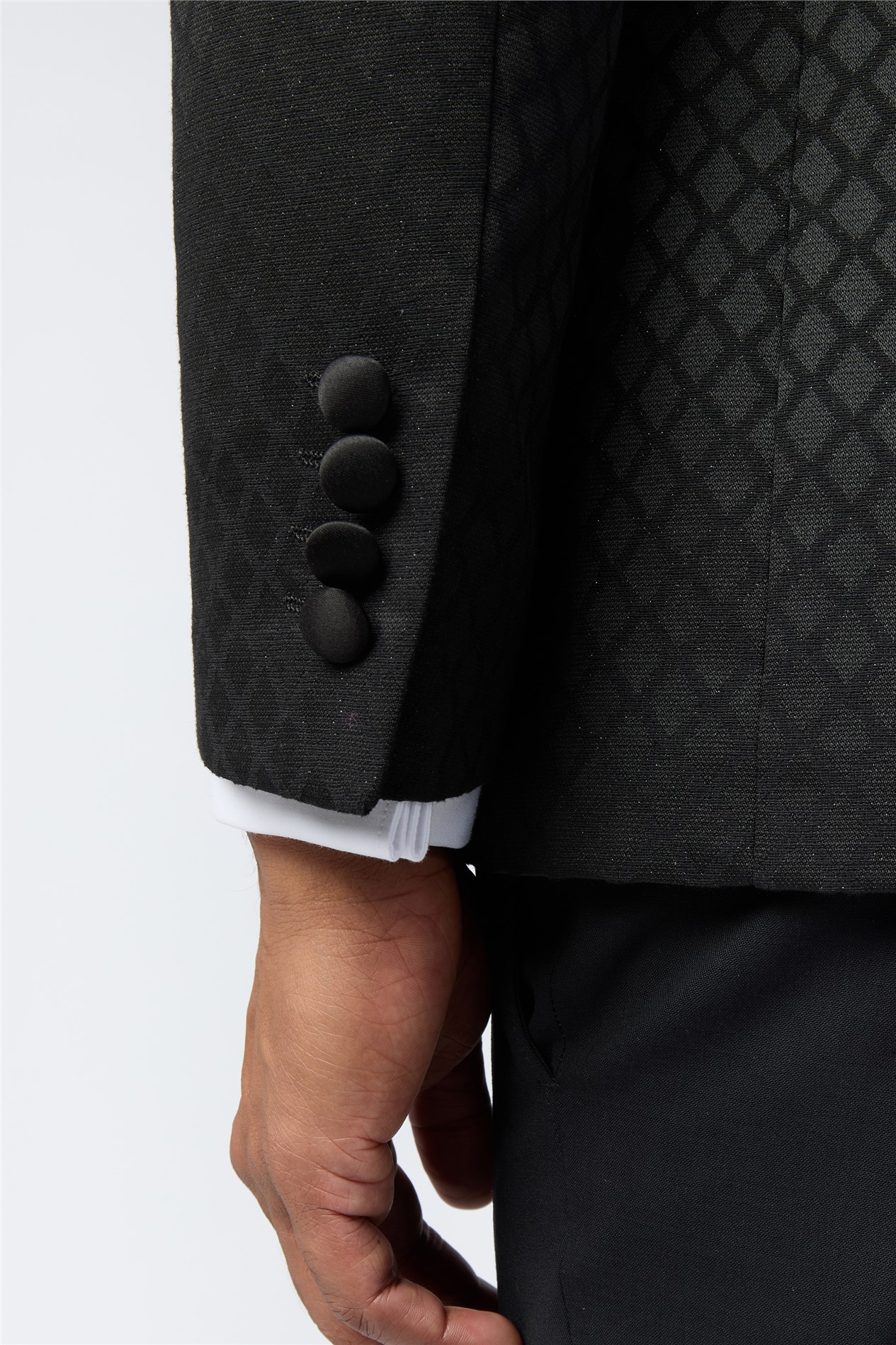 Ted Baker Slim Fit Sabine Black Diamond Jacquard Jacket