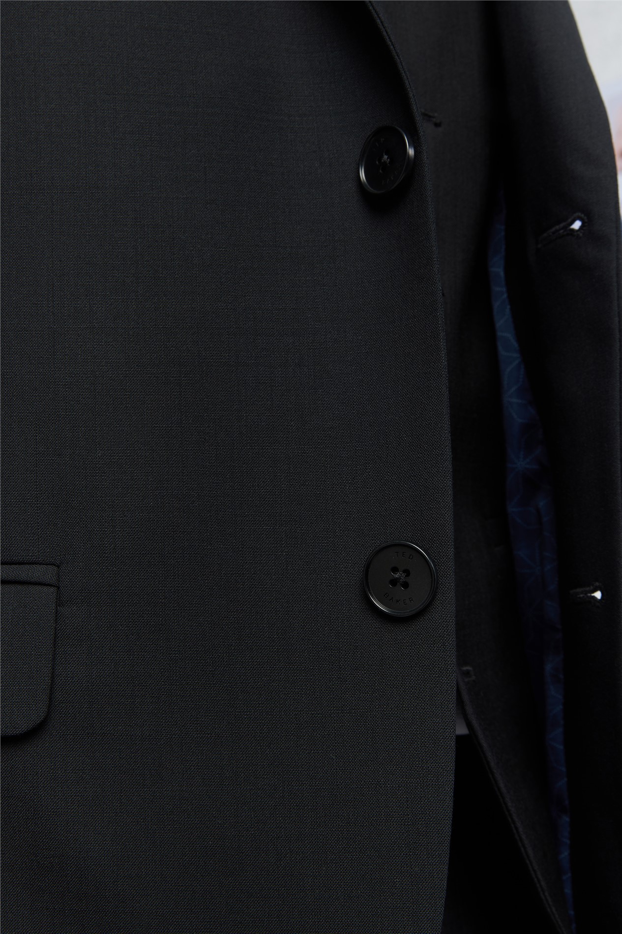 Ted Baker Slim Fit Performance Black Panama Jacket
