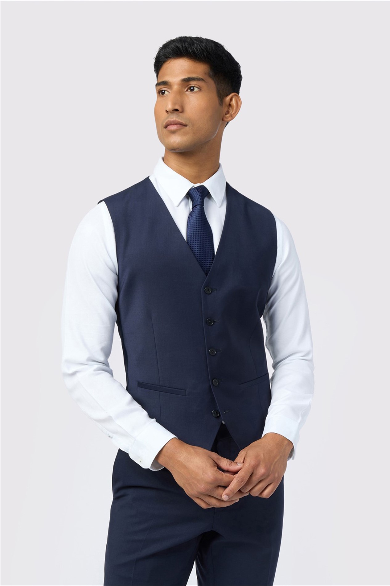 Ted Baker Slim Fit Navy Performance Panama Waistcoat
