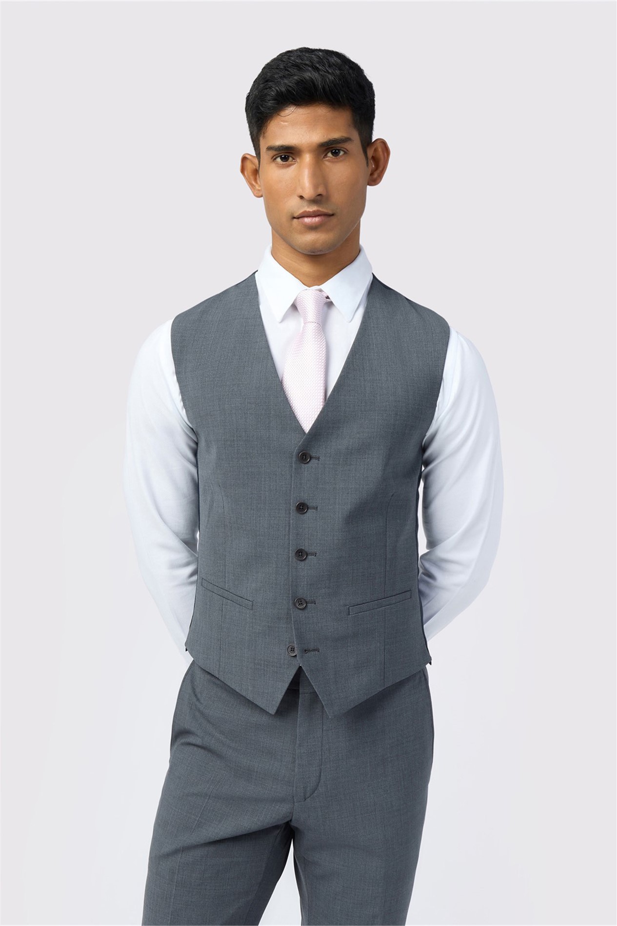Ted Baker Slim Fit Performance Charcoal Panama Waistcoat
