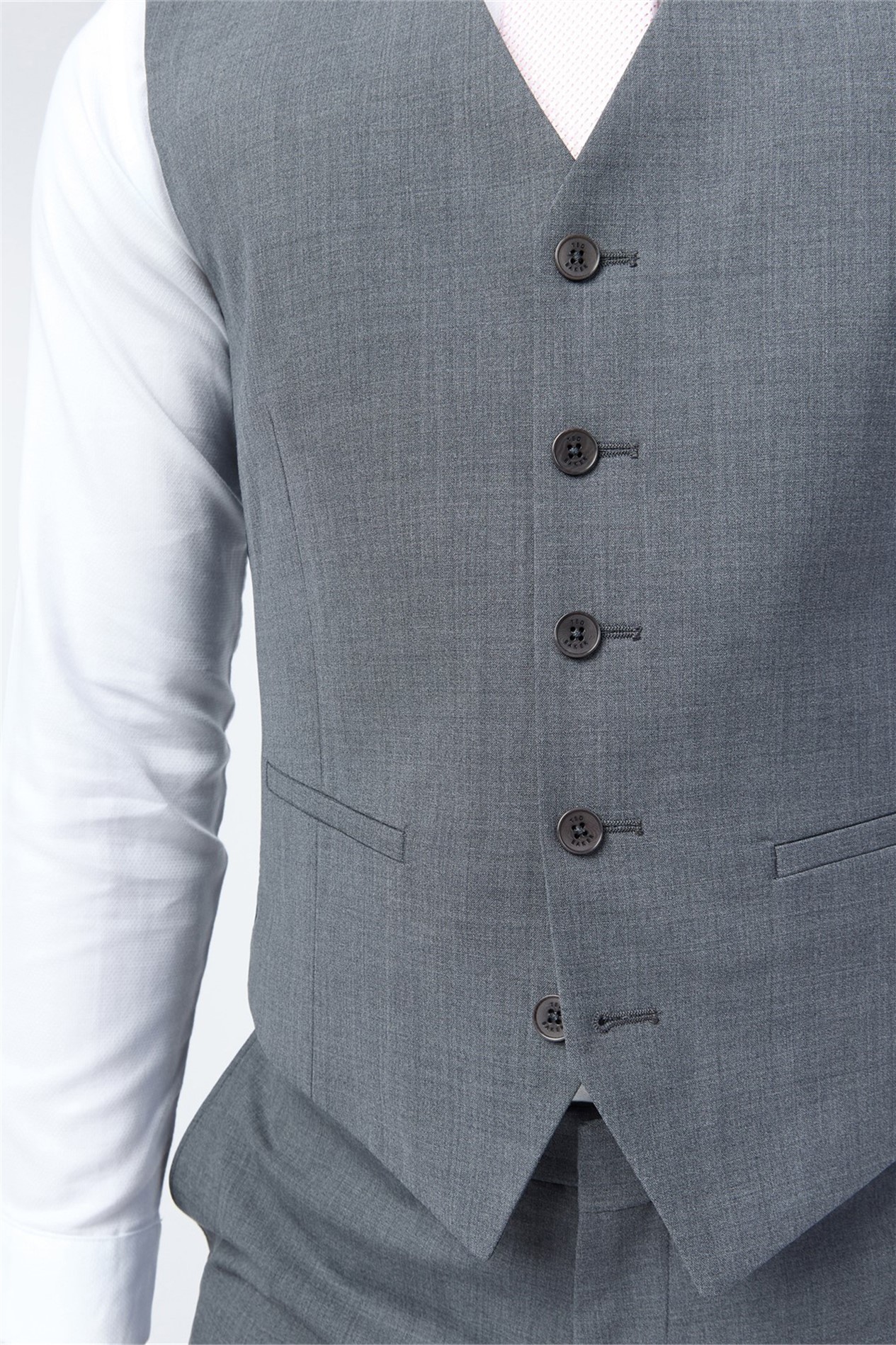 Ted Baker Slim Fit Performance Charcoal Panama Waistcoat

