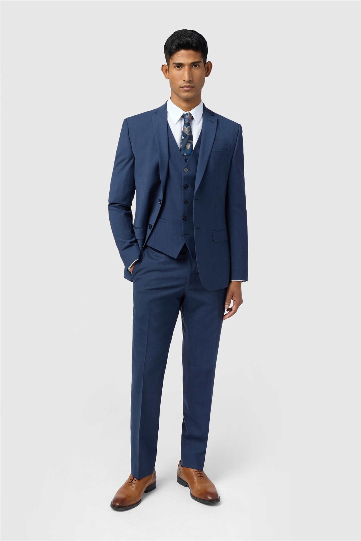 Ted Baker Slim Fit Performance Blue Panama Jacket
