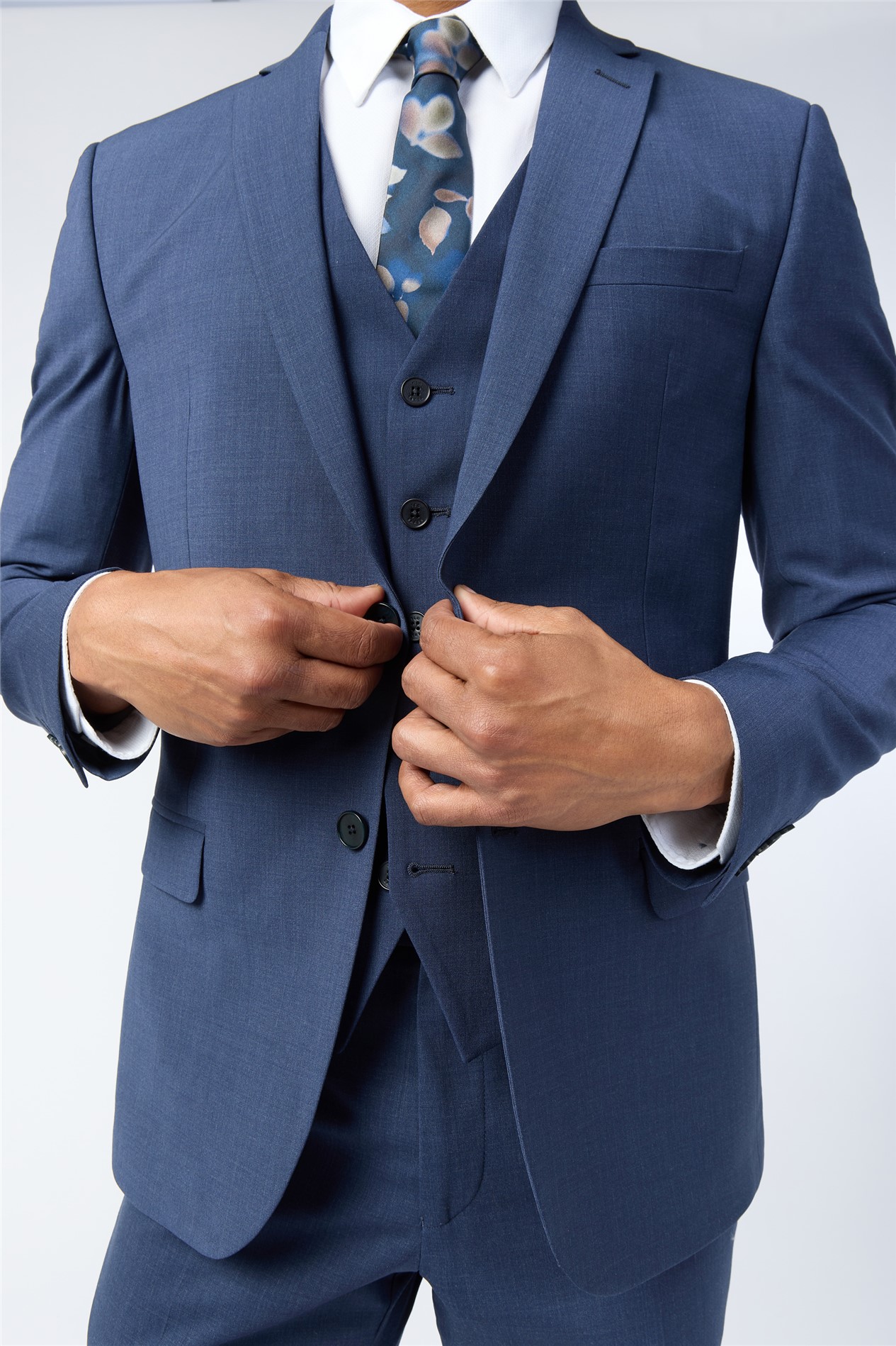 Ted Baker Slim Fit Performance Blue Panama Jacket
