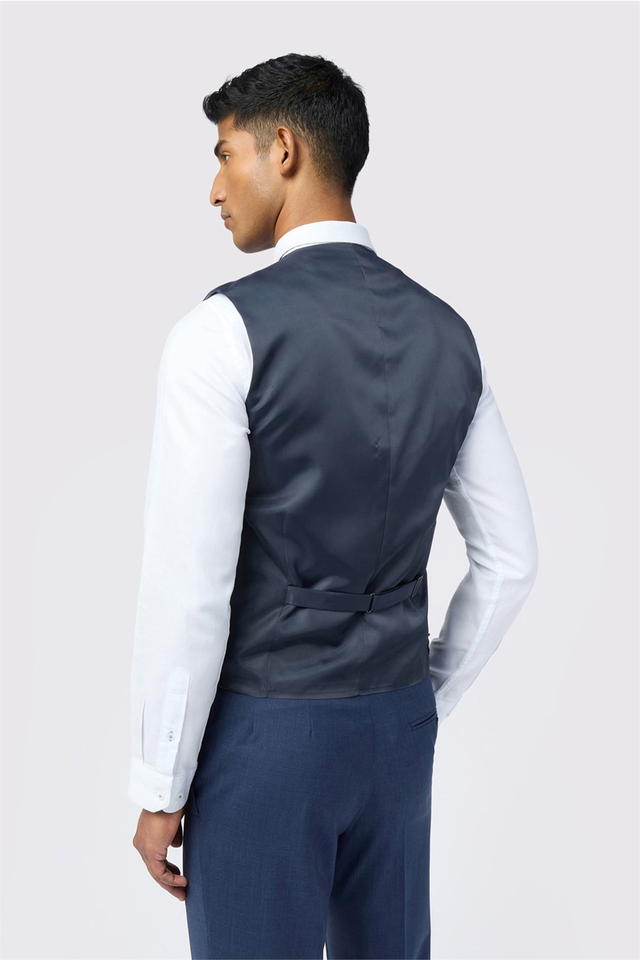 Ted Baker Slim Fit Blue Performance Panama Waistcoat
