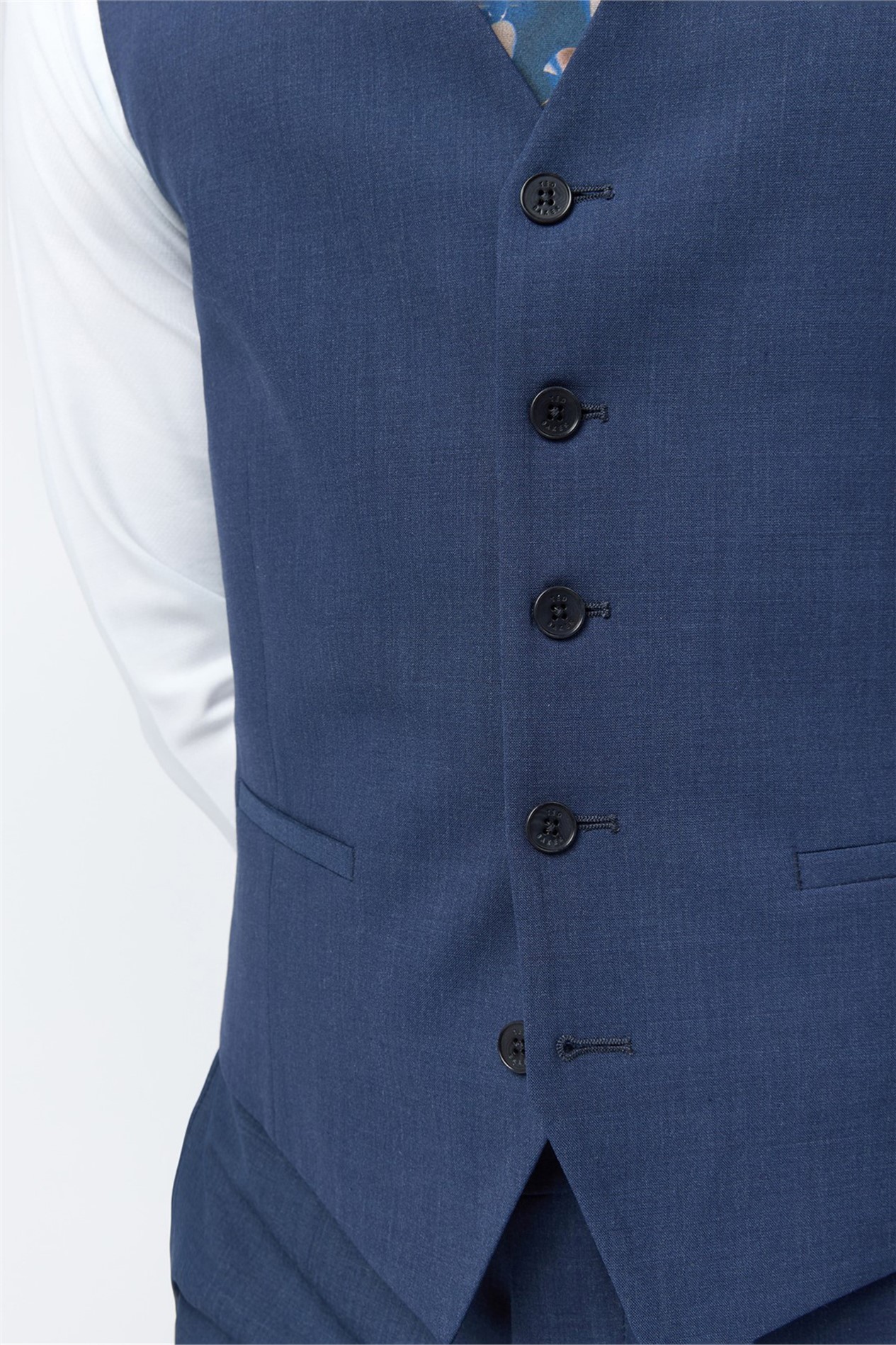 Ted Baker Slim Fit Blue Performance Panama Waistcoat
