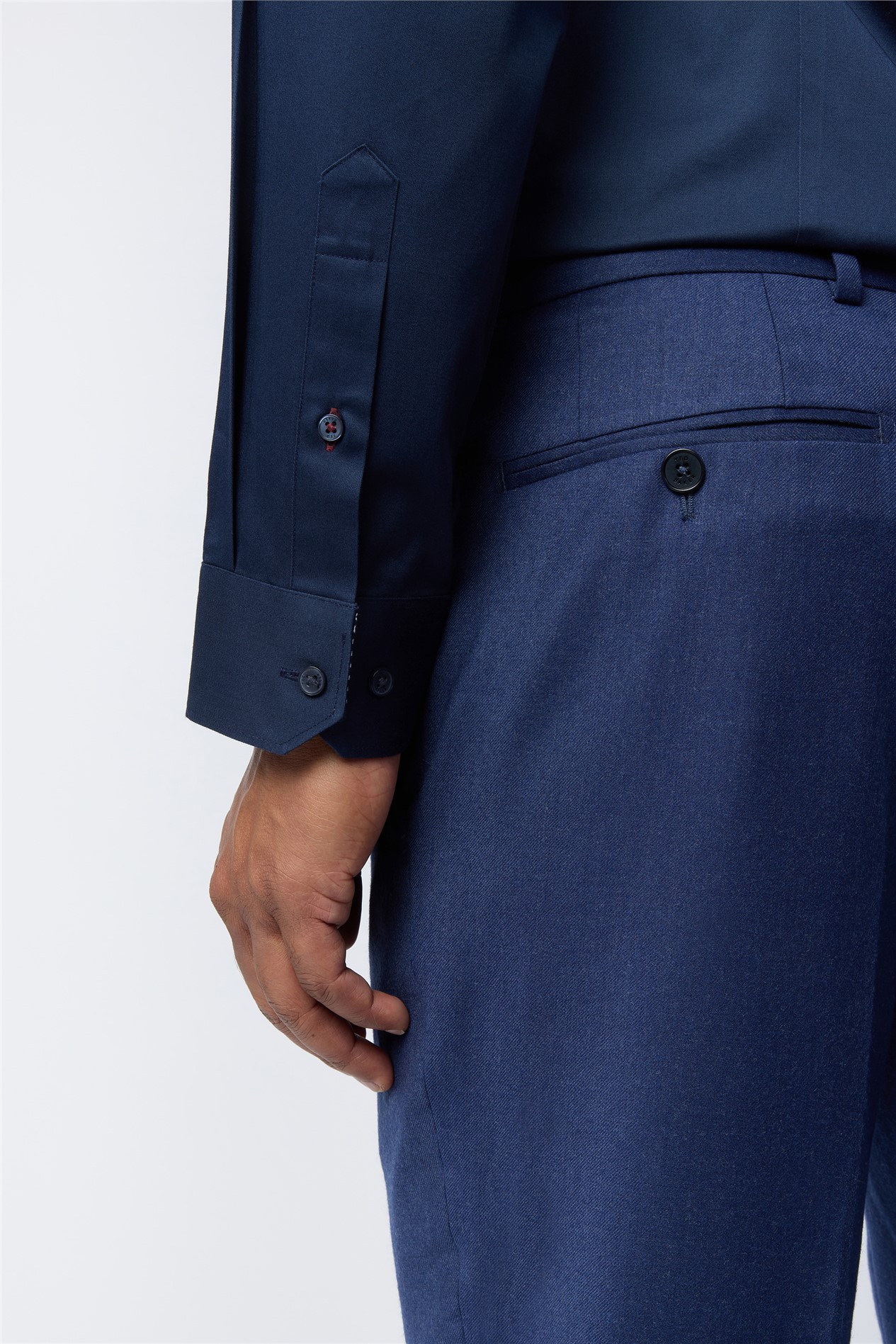 Ted Baker Slim Fit Luuk Steel Navy Stretch Shirt