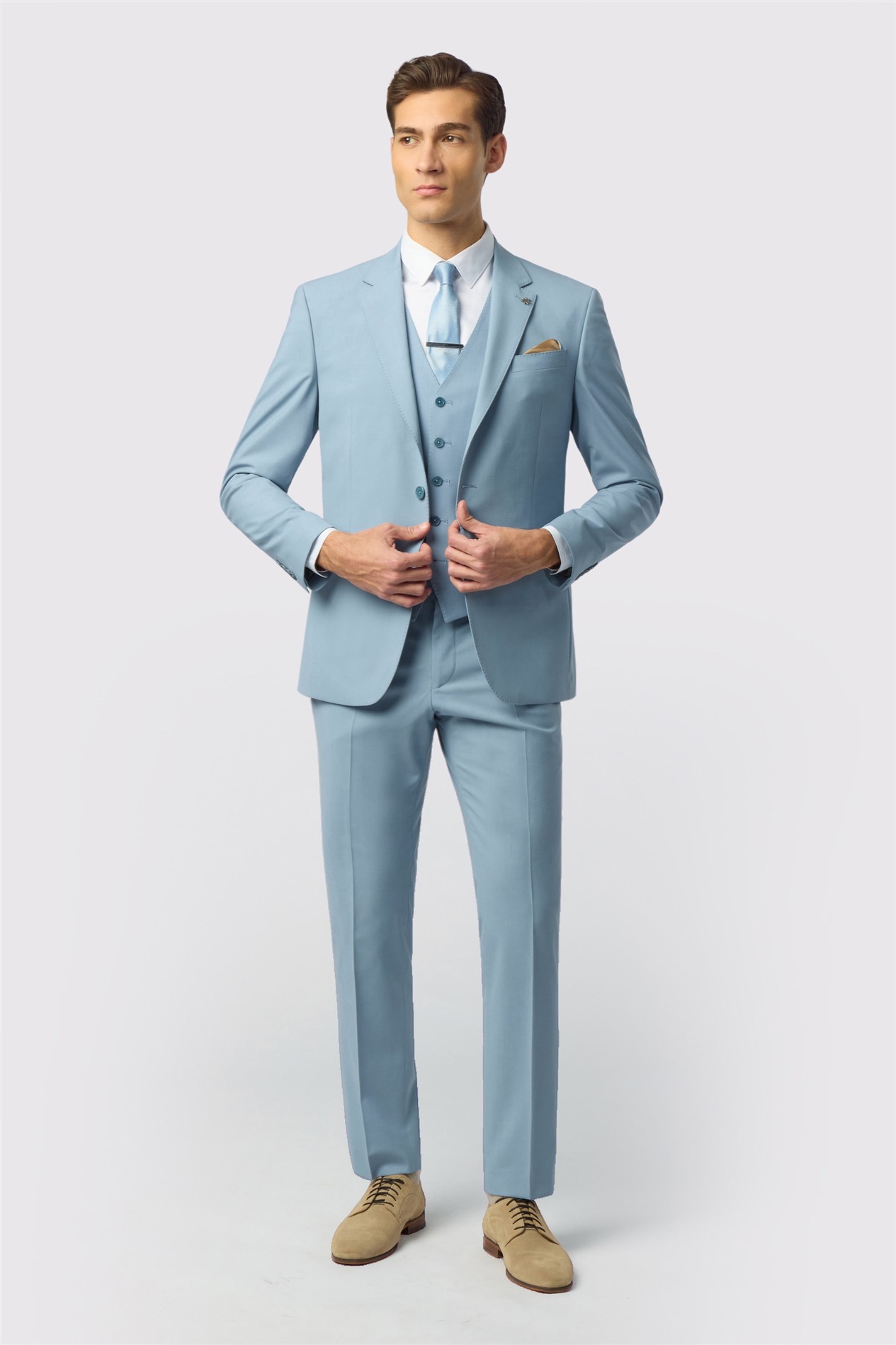 Ted Baker Slim Fit Powder Blue Panama Jacket