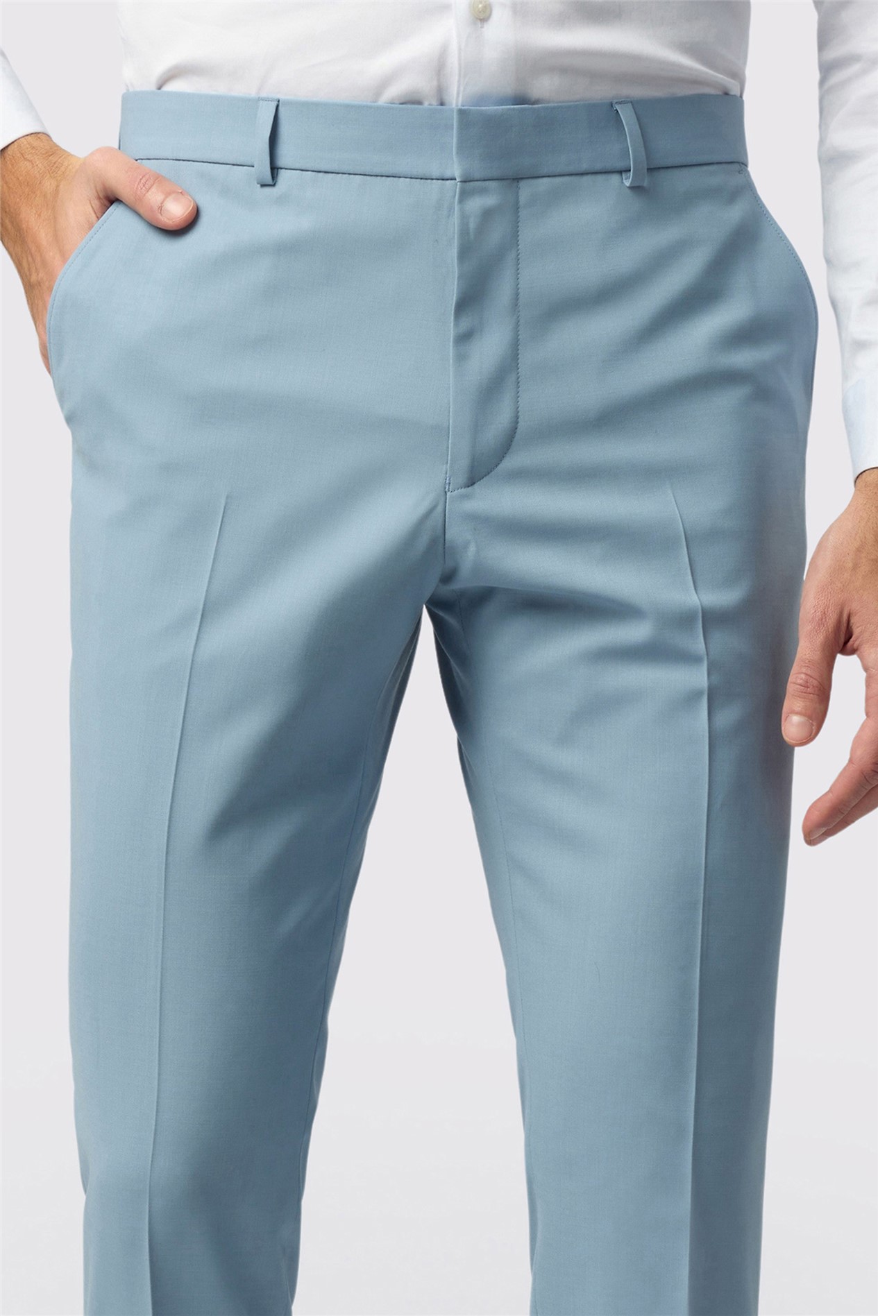 Ted Baker Slim Fit Powder Blue Panama Trousers