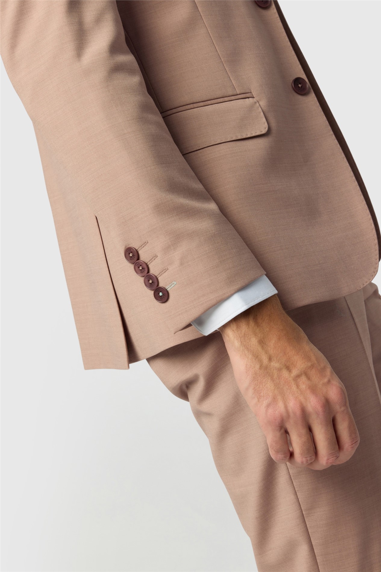 Ted Baker Slim Fit Dark Pink Panama Jacket