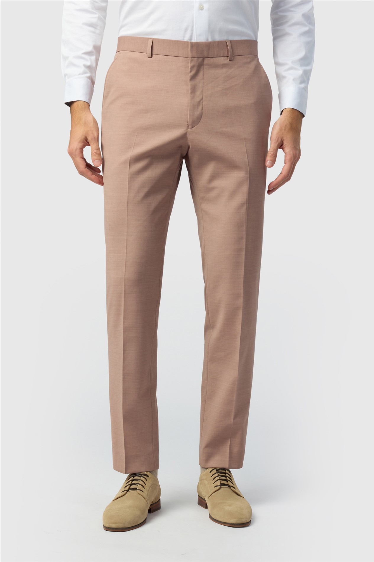 Ted Baker Slim Fit Dark Pink Panama Trousers