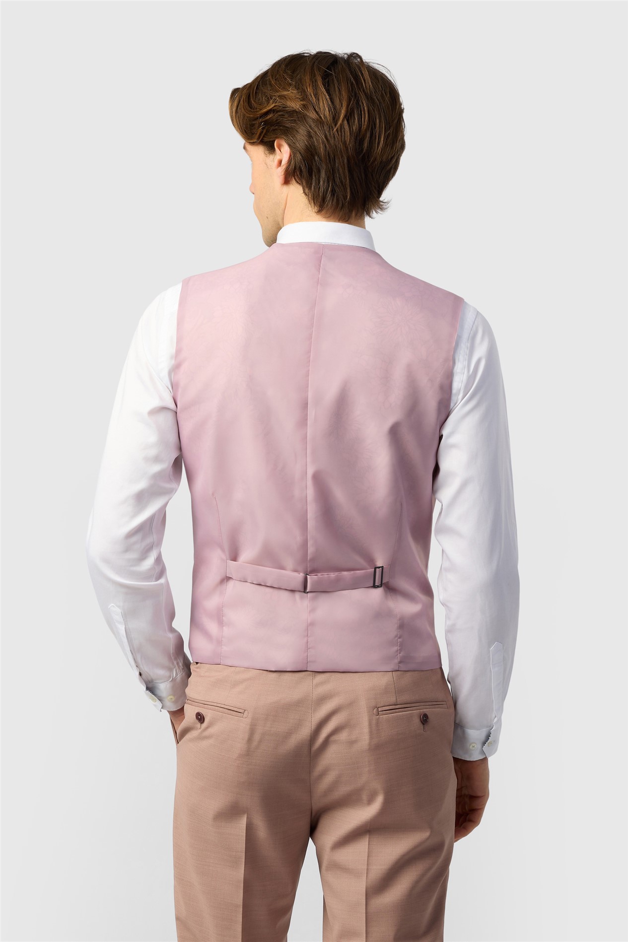 Ted Baker Slim Fit Dark Pink Panama Waistcoat
