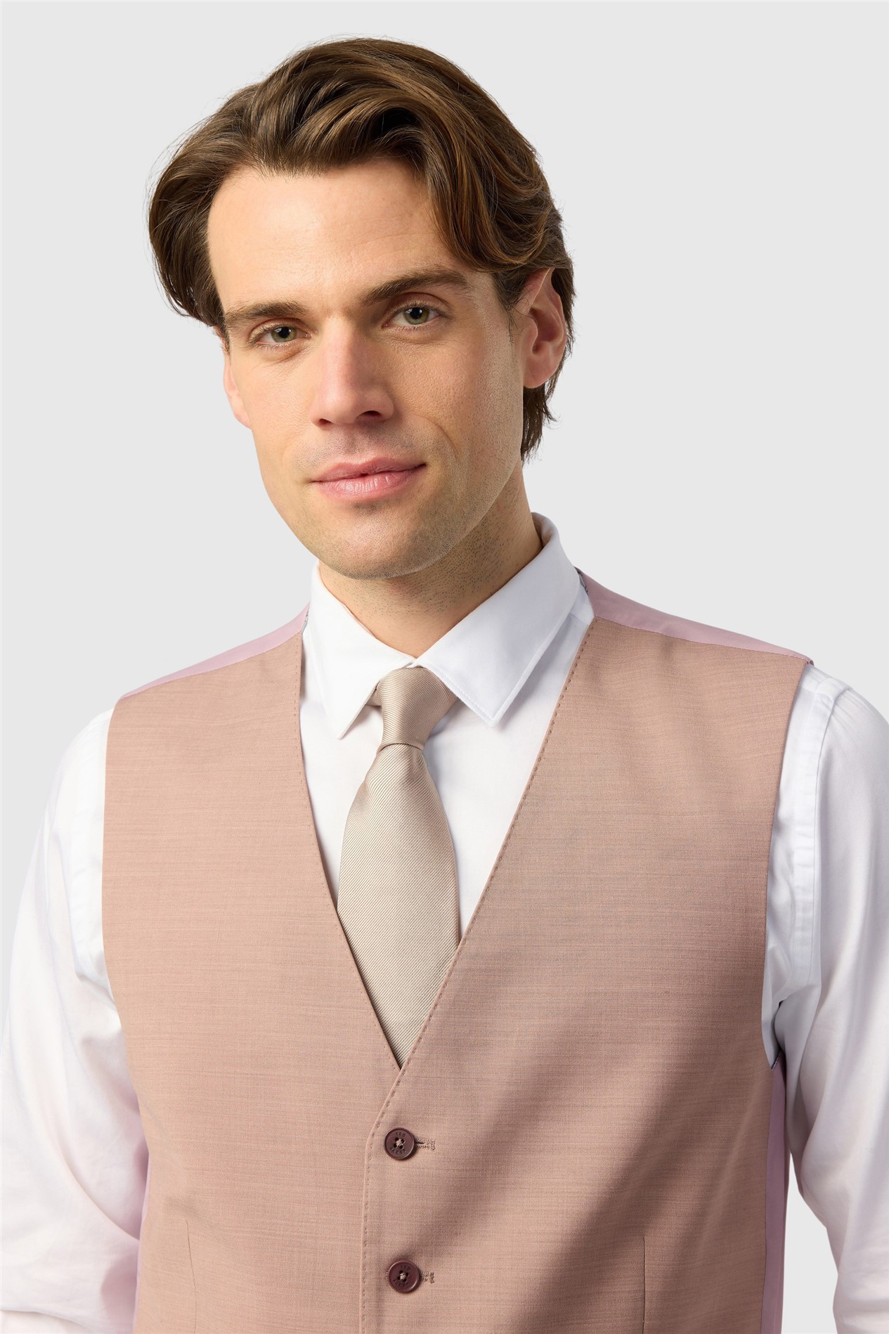 Ted Baker Slim Fit Dark Pink Panama Waistcoat