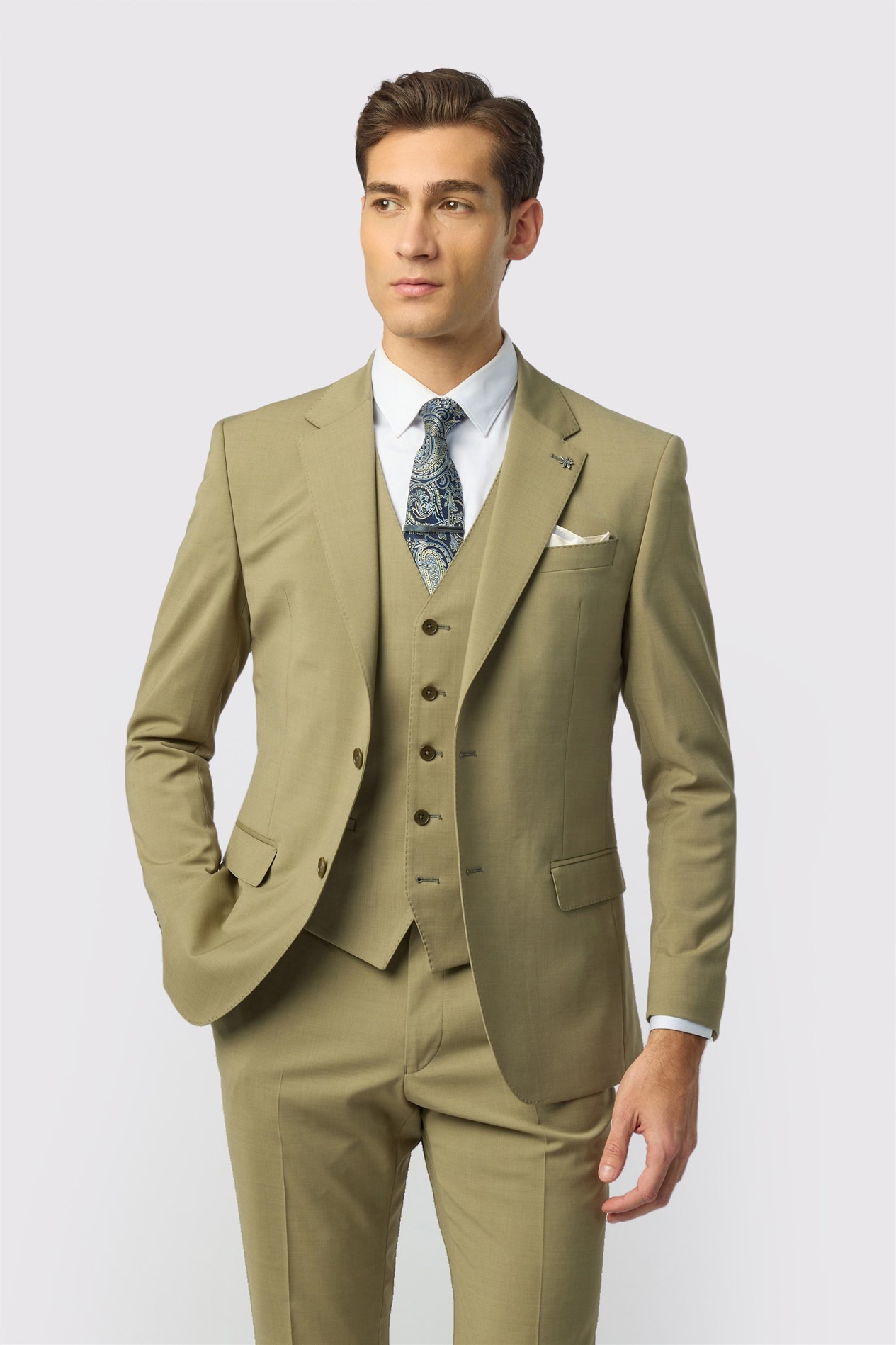 Ted Baker Slim Fit Olive Panama Jacket