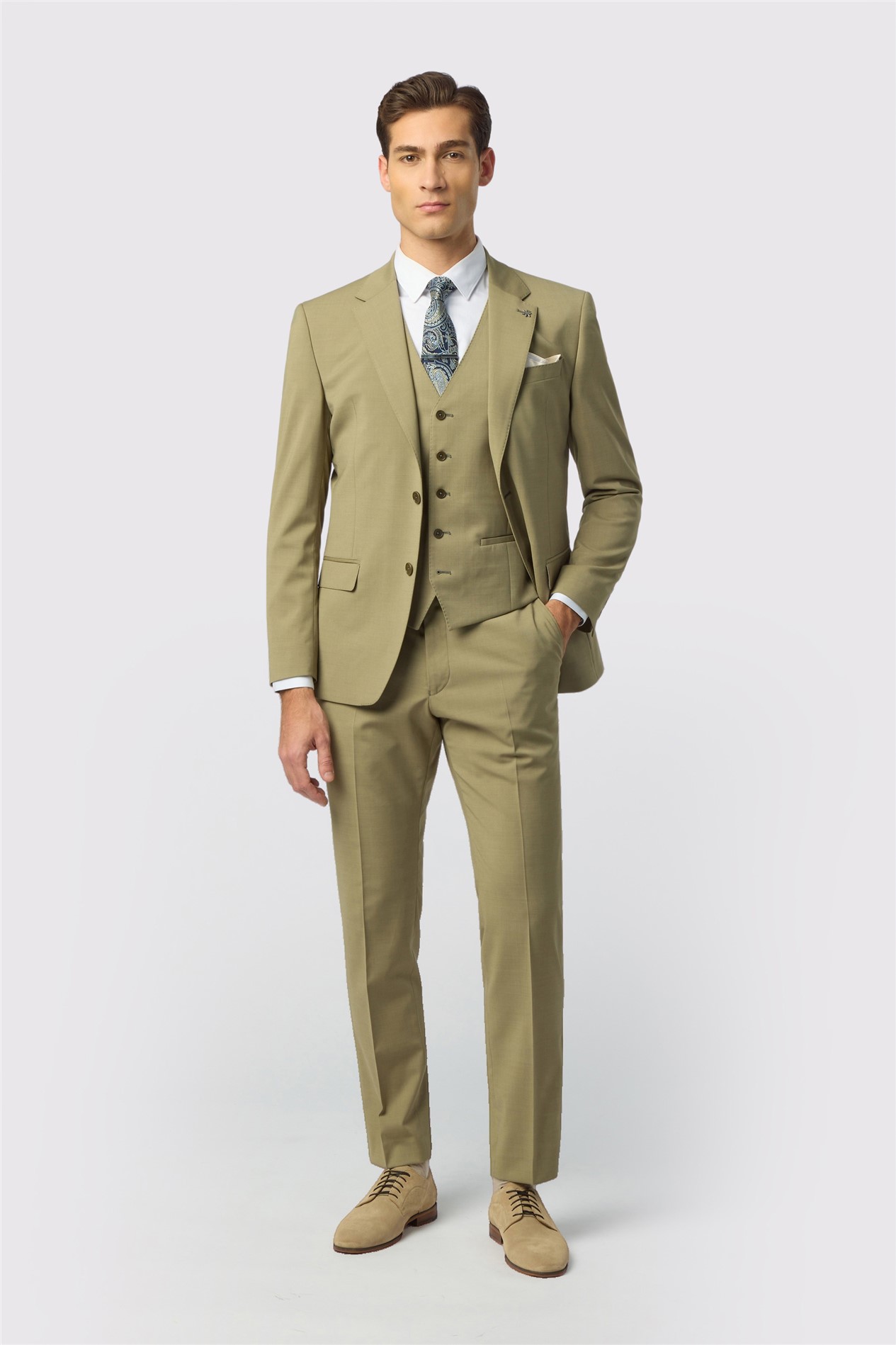 Ted Baker Slim Fit Olive Panama Jacket