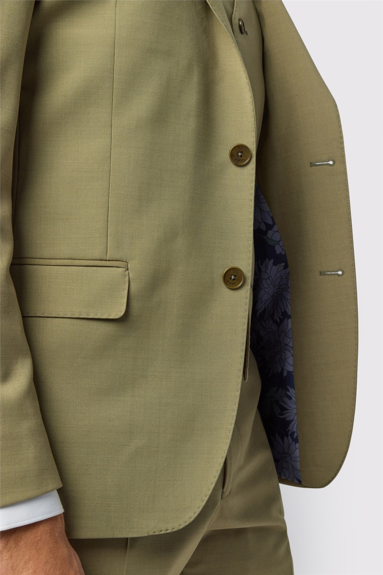 Ted Baker Slim Fit Olive Panama Jacket