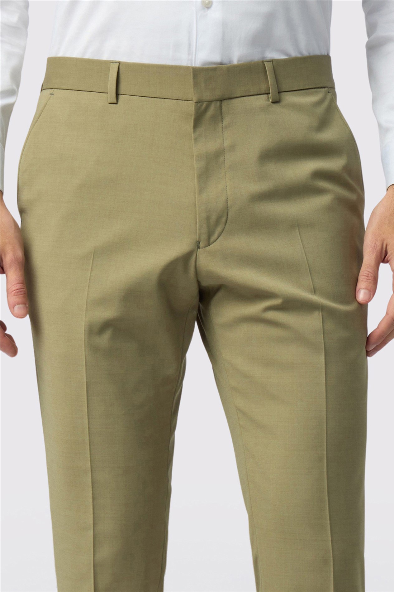 Ted Baker Slim Fit Olive Panama Trousers