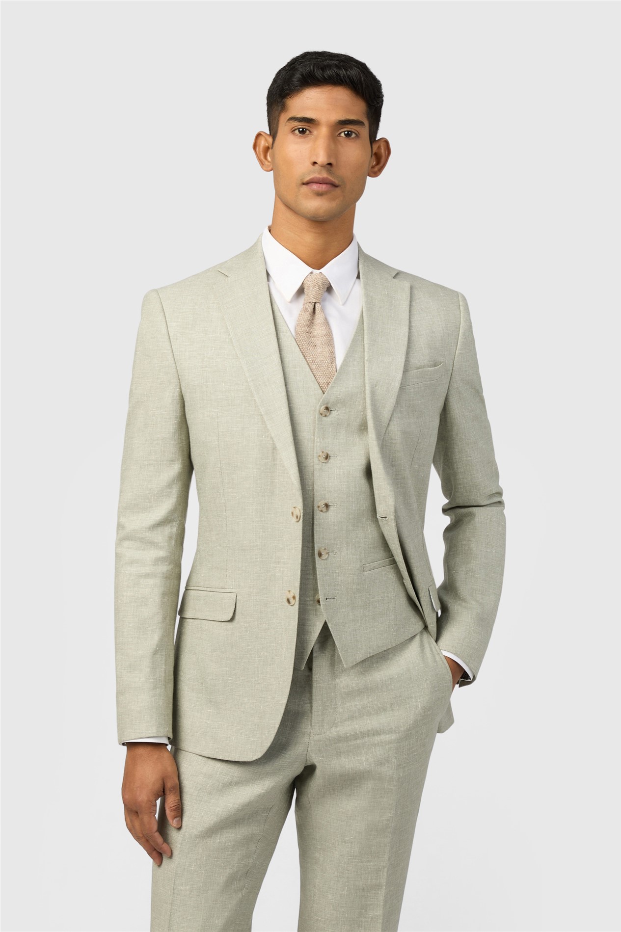 Ted Baker Slim Fit Royan Sage Linen Jacket