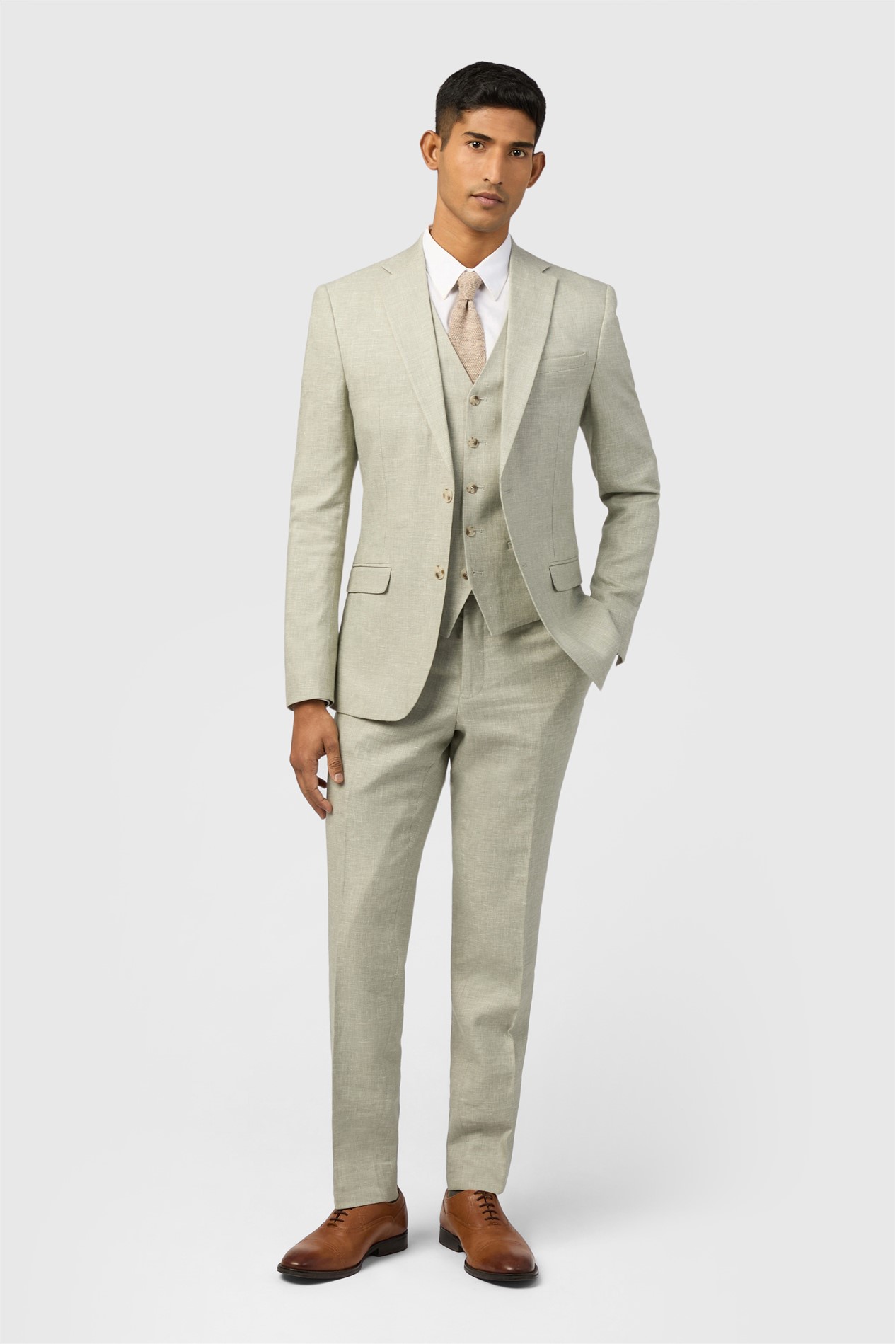 Ted Baker Slim Fit Royan Sage Linen Jacket