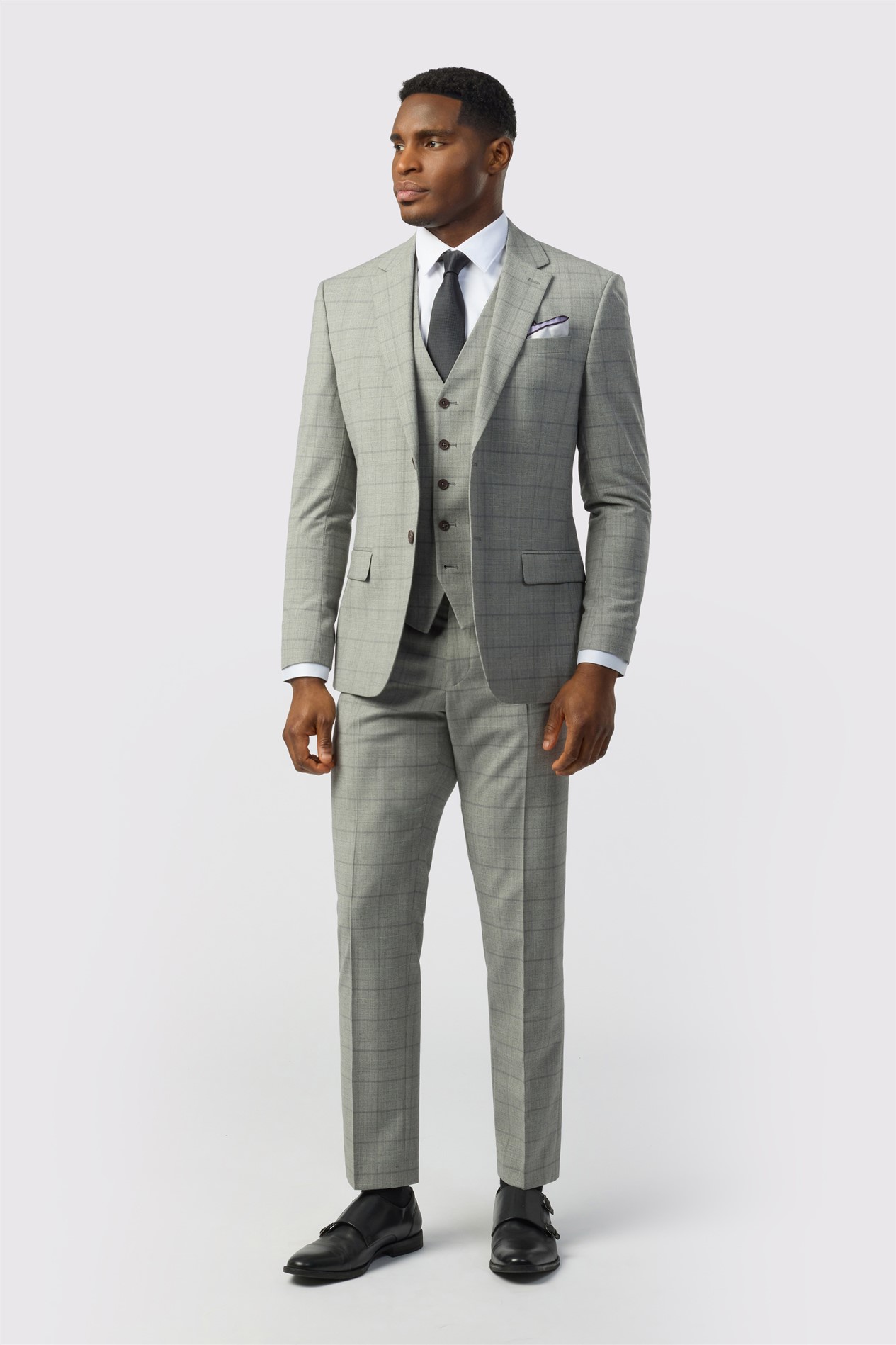 Ted Baker Slim Fit Grey Check Jacket