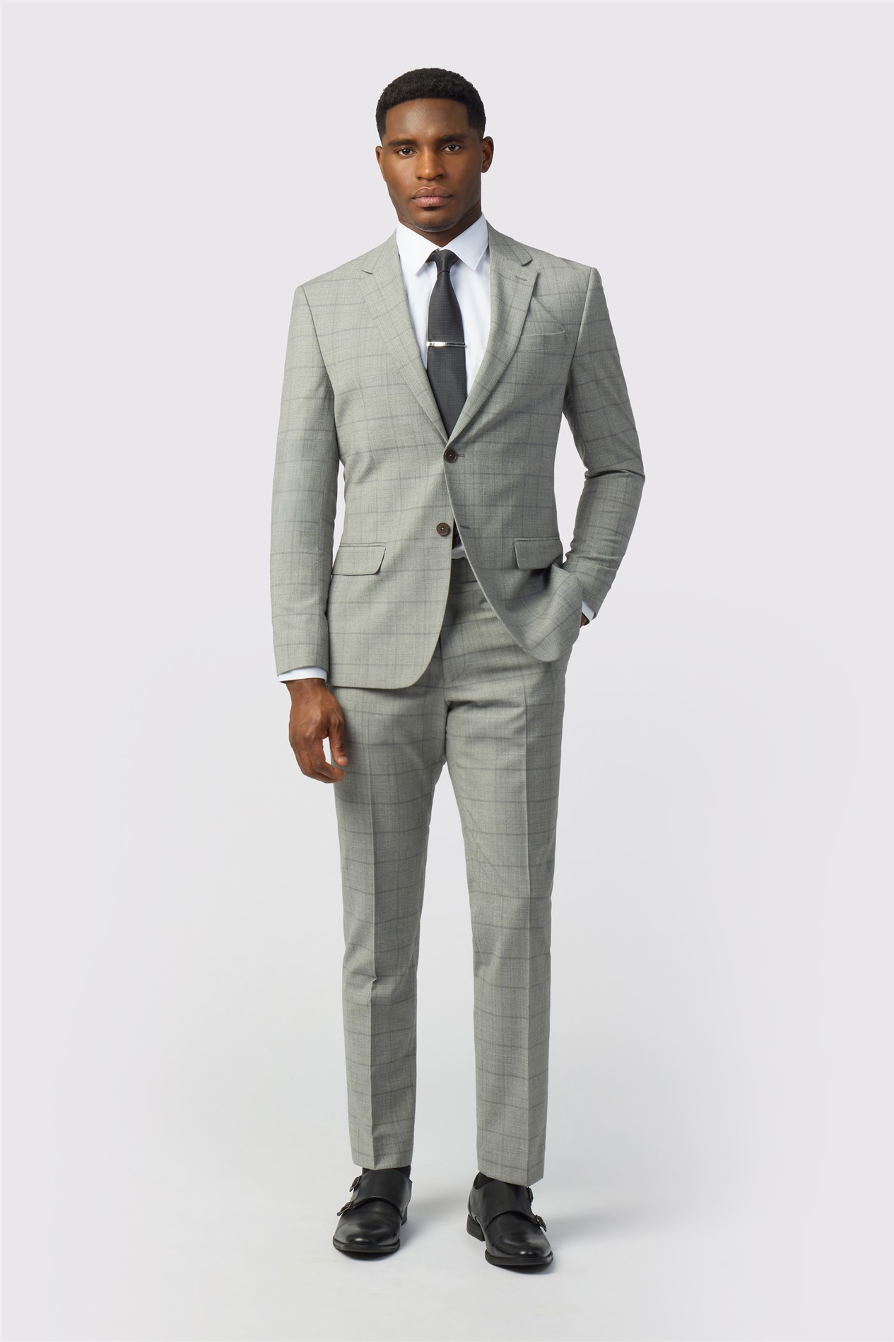 Ted Baker Slim Fit Grey Check Jacket