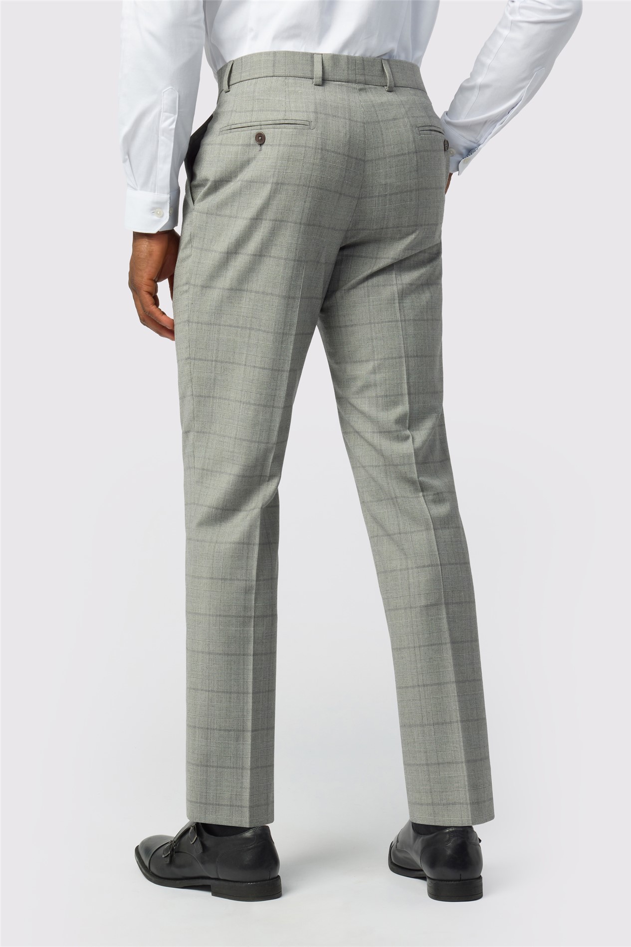 Ted Baker Slim Fit Grey Check Trousers