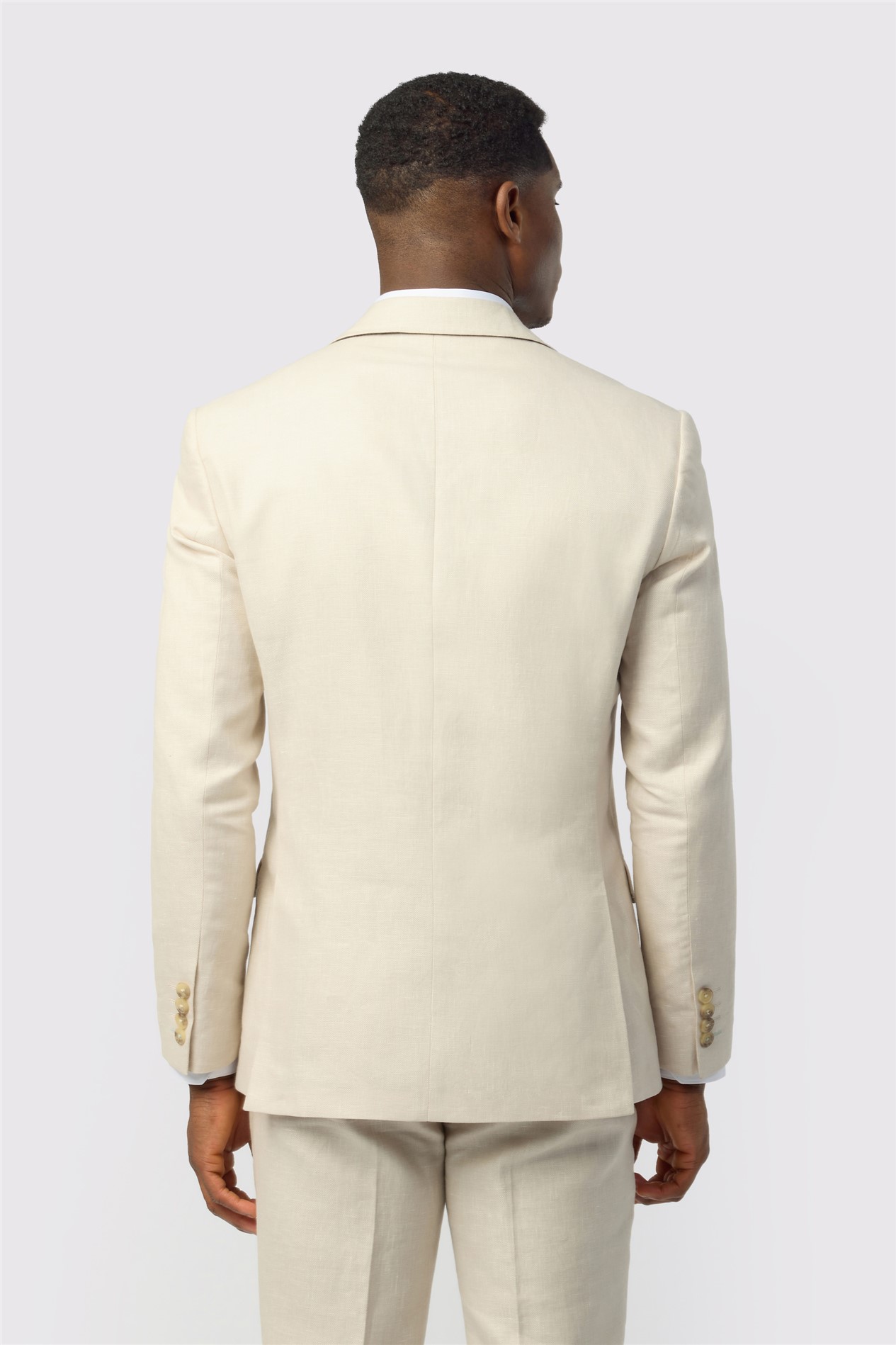 Ted Baker Tailored Fit Stone Linen Cotton Jacket