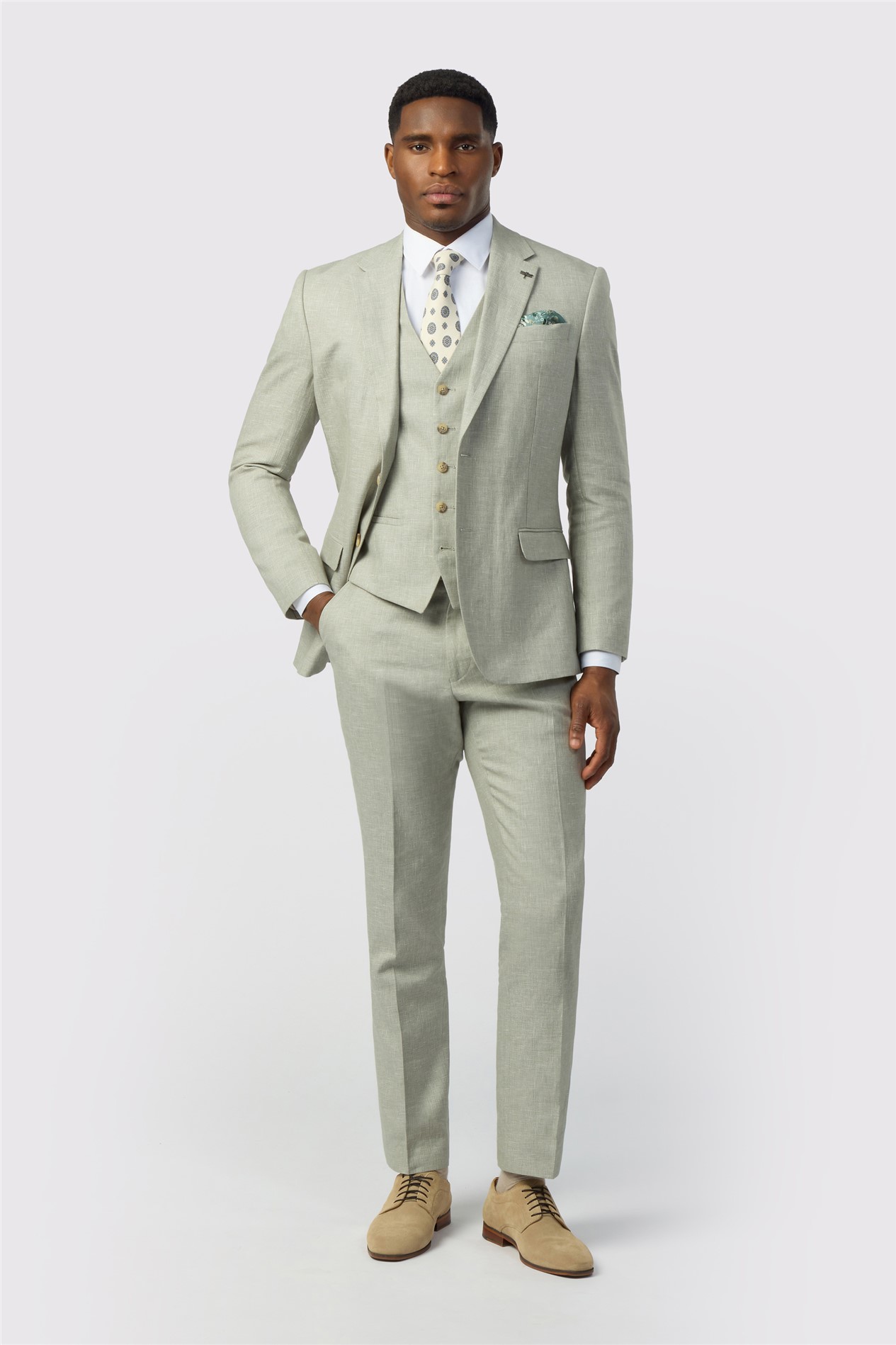 Ted Baker Tailored Fit Sage Linen Cotton Jacket