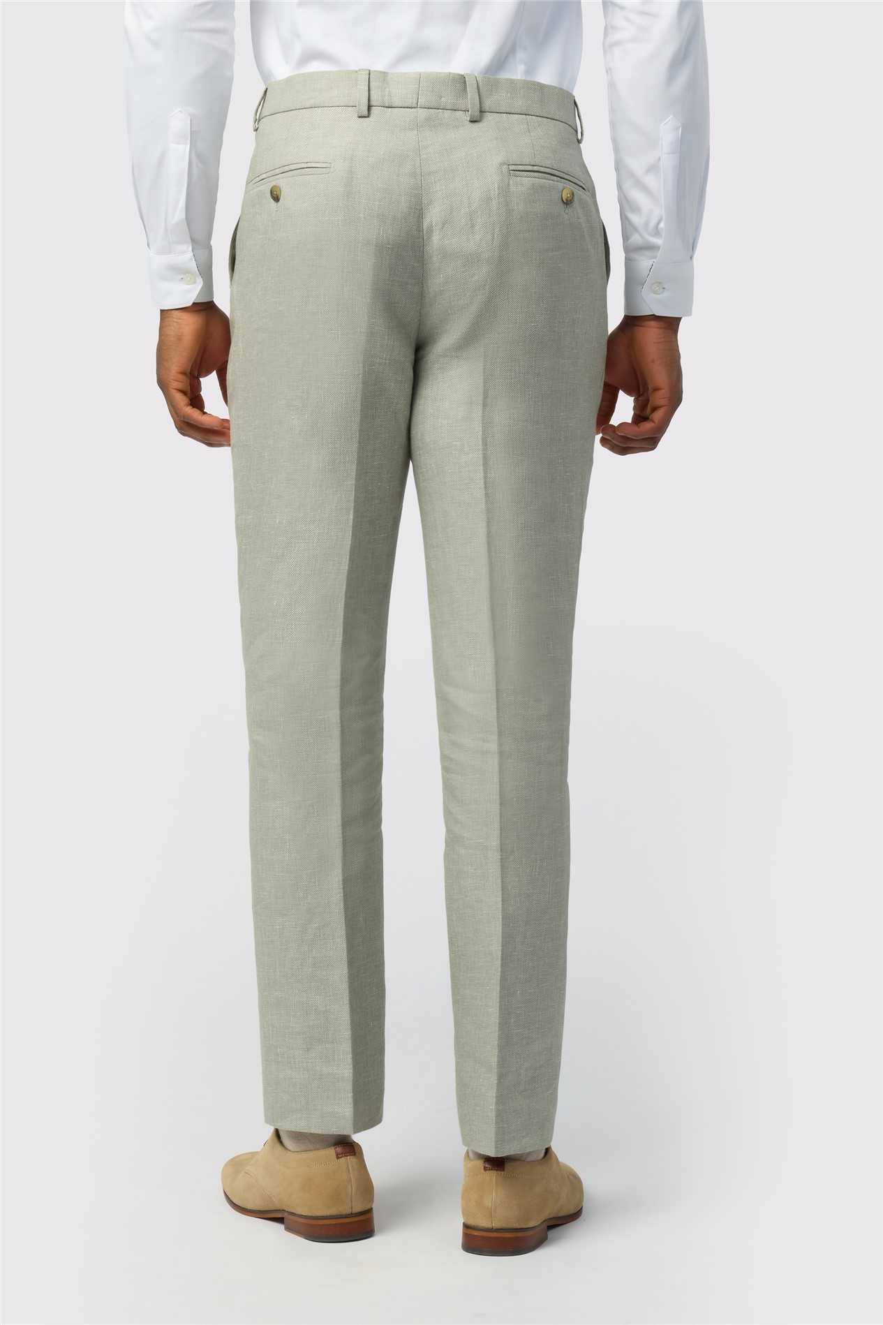 Ted Baker Tailored Fit Sage Linen Cotton Trousers