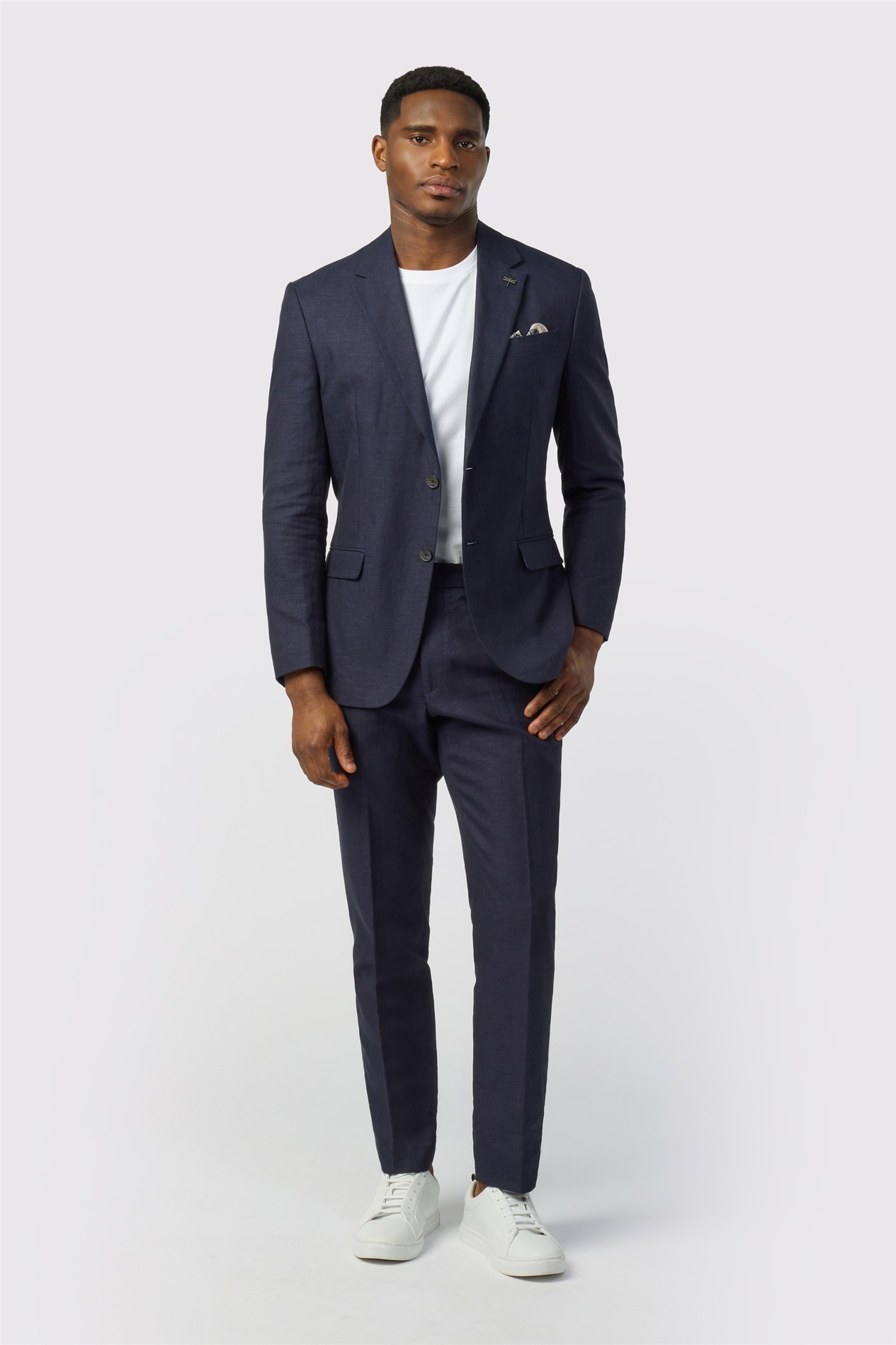 Ted Baker Tailored Fit Navy Linen Cotton Jacket