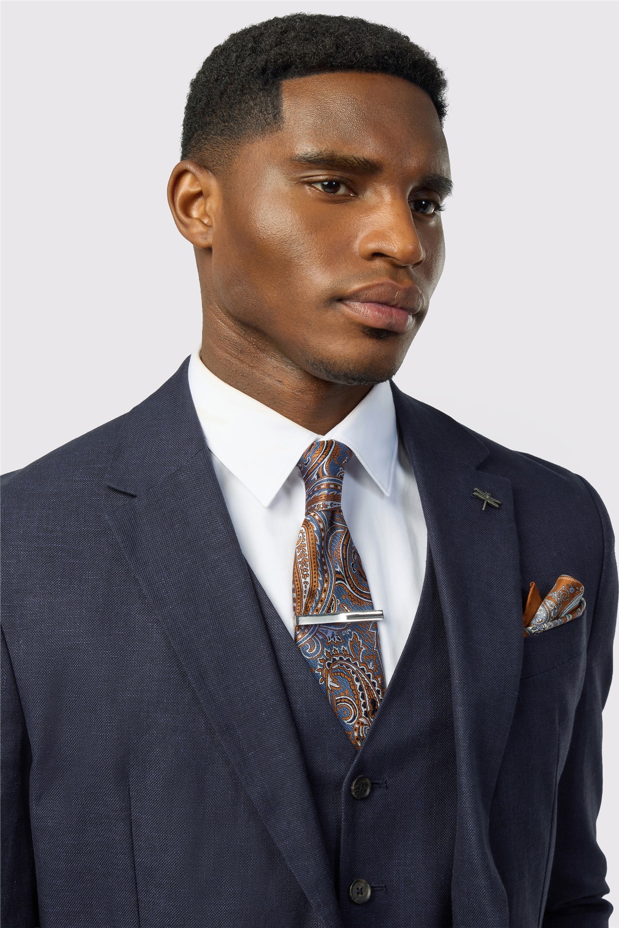 Ted Baker Tailored Fit Navy Linen Cotton Jacket