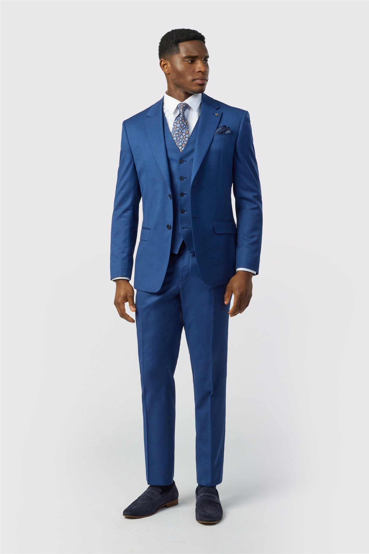Ted Baker Tailored Fit Super 110s Blue Twill Jacket