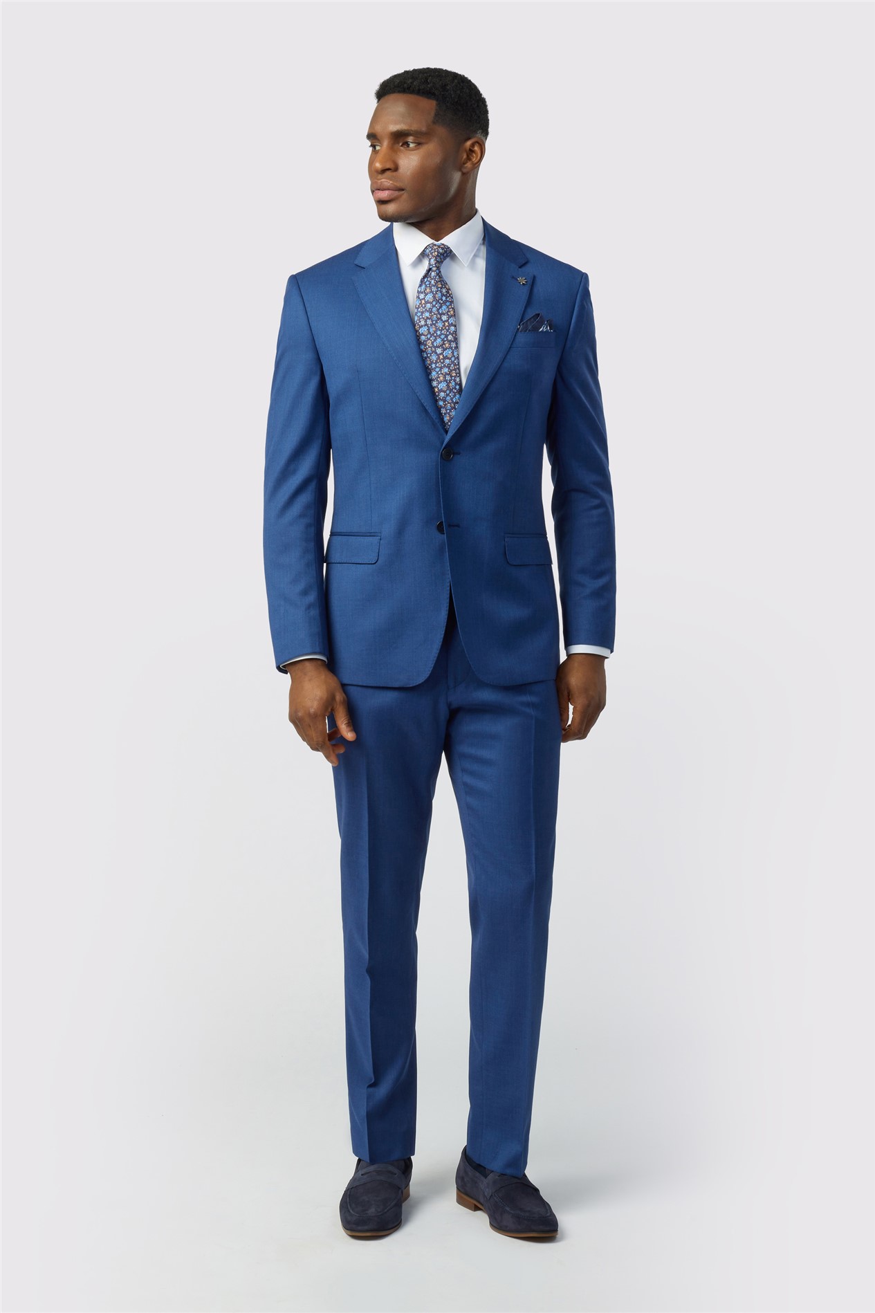 Ted Baker Tailored Fit Super 110s Blue Twill Jacket