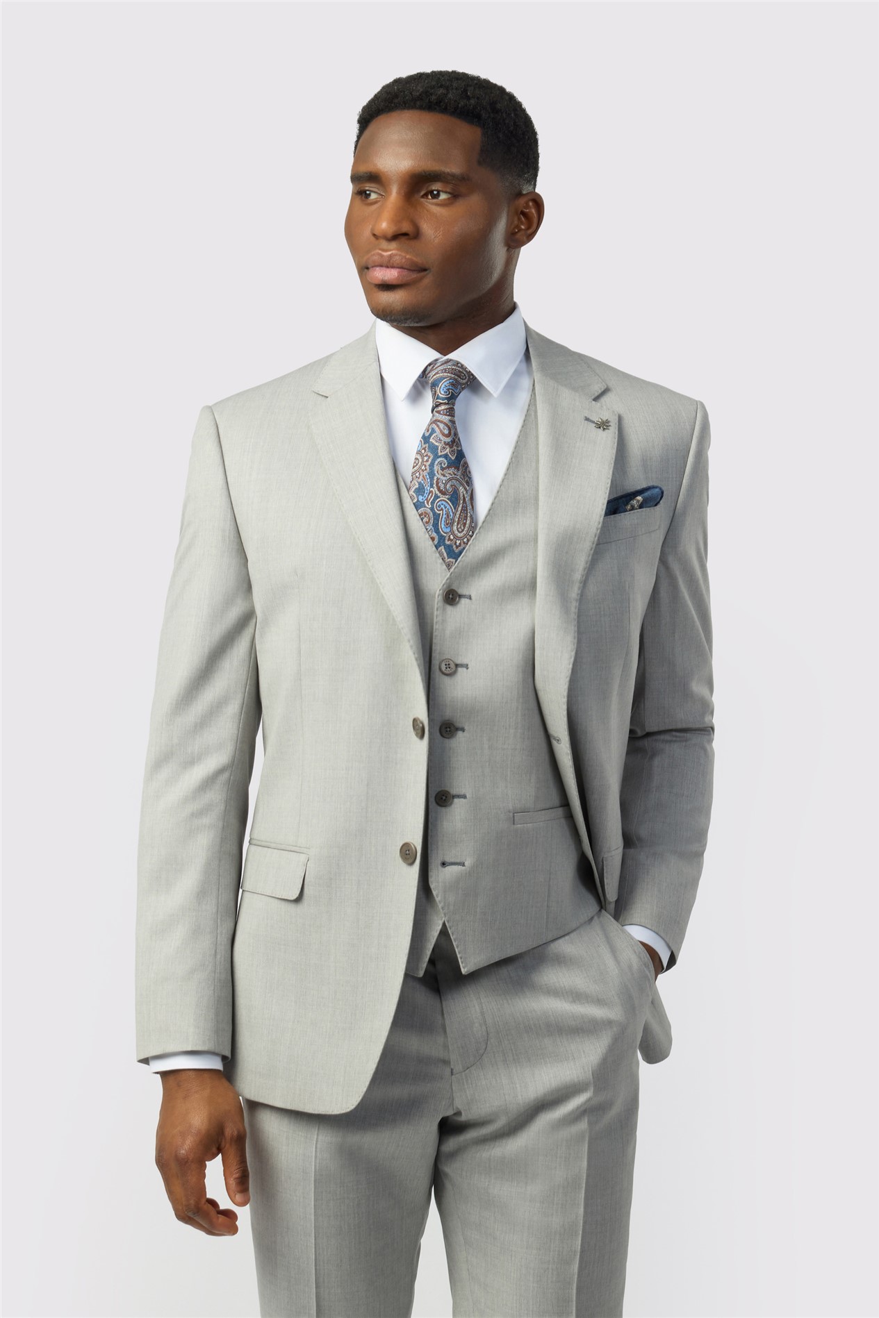 Ted Baker Tailored Fit Super 110s Grey Twill Jacket