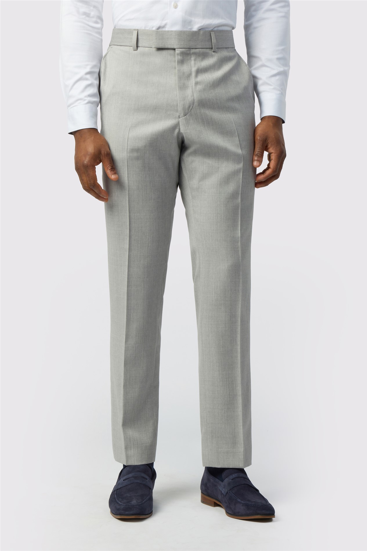 Ted Baker Tailored Fit Super 110s Grey Twill Trousers
