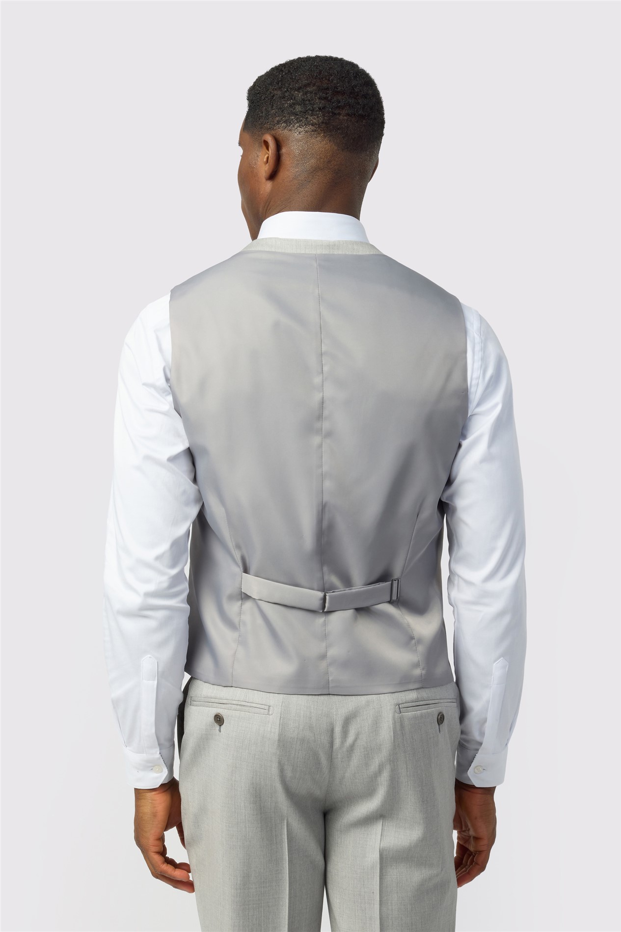 Ted Baker Tailored Fit Super 110s Grey Twill Waistcoat