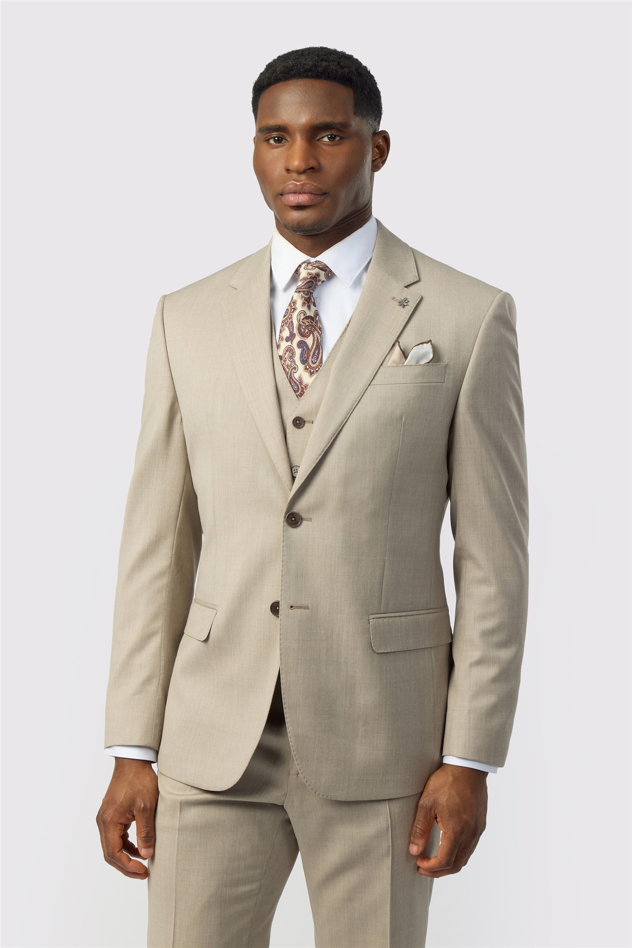 Ted Baker Tailored Fit Super 100s Taupe Twill Jacket