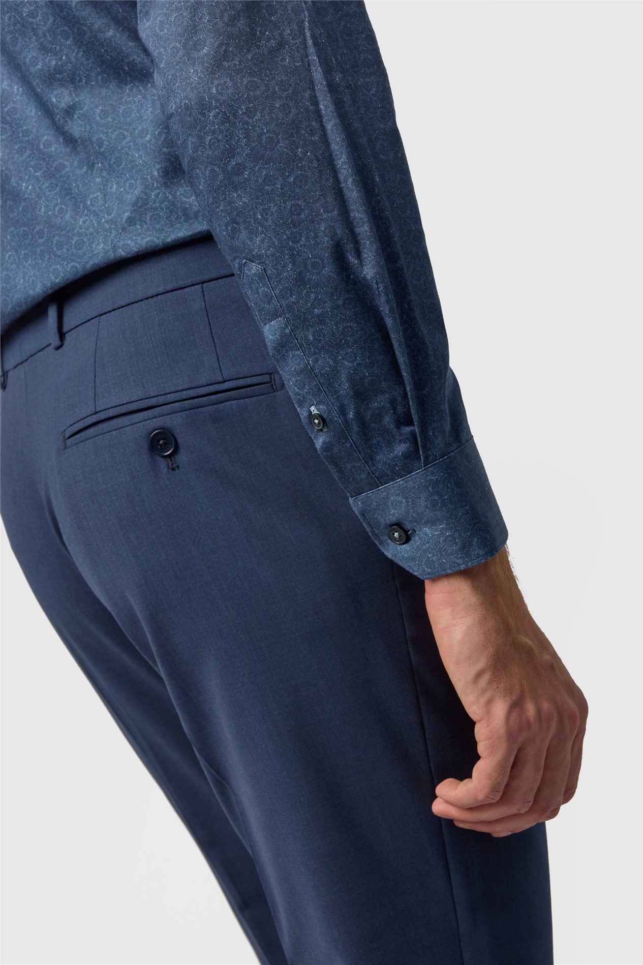 Ted Baker Slim Fit Navy Base Floral Stencil

