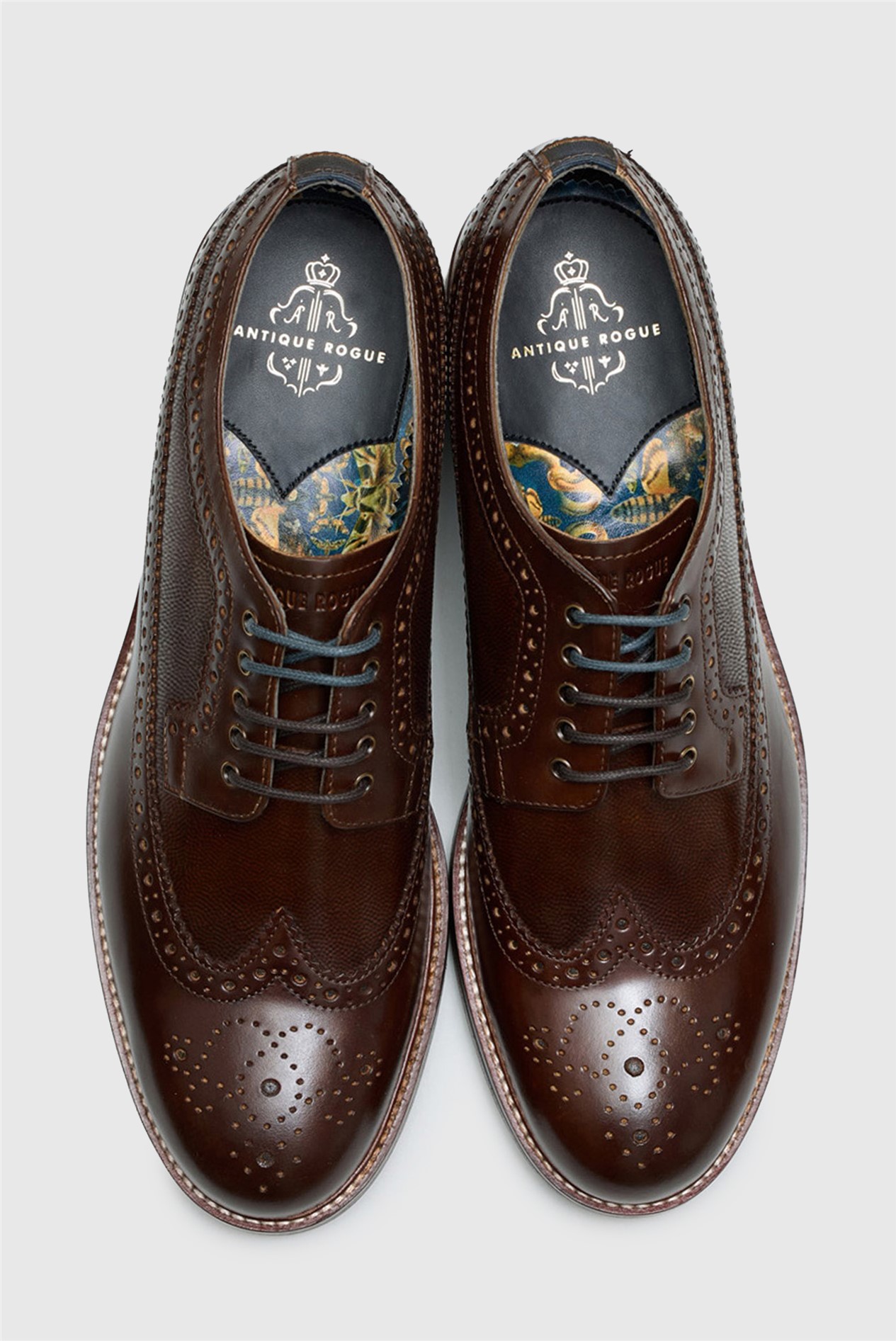Antique Rogue Arthur Brown Leather Brogues
